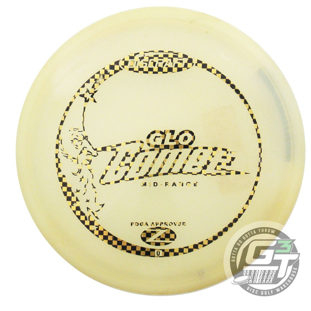 USED Discraft Glo Z Comet 176g Checker Foil Midrange Golf Disc