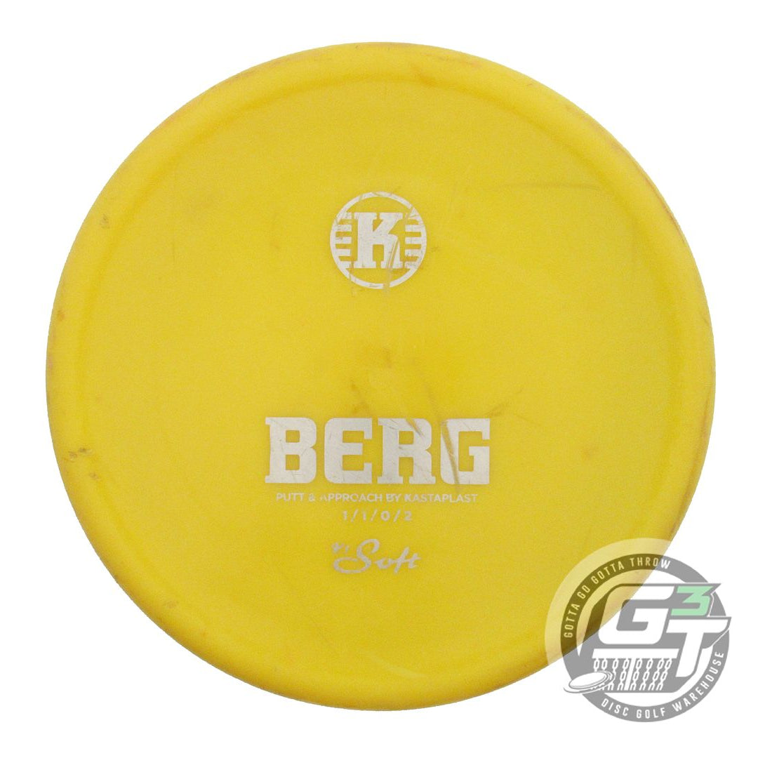 USED Kastaplast K1 Soft Berg 176g Marigold Silver Stamp Putter Golf Disc