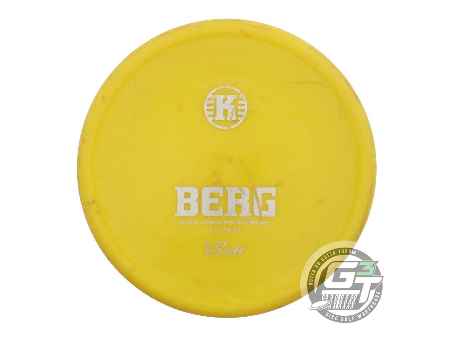 USED Kastaplast K1 Soft Berg 176g Marigold Silver Stamp Putter Golf Disc