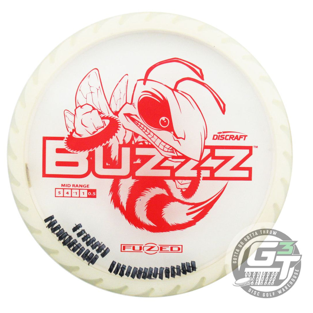 USED Discraft FuZed BuzzzSaw Buzzz 174g Clear Red Stamp Midrange Golf Disc