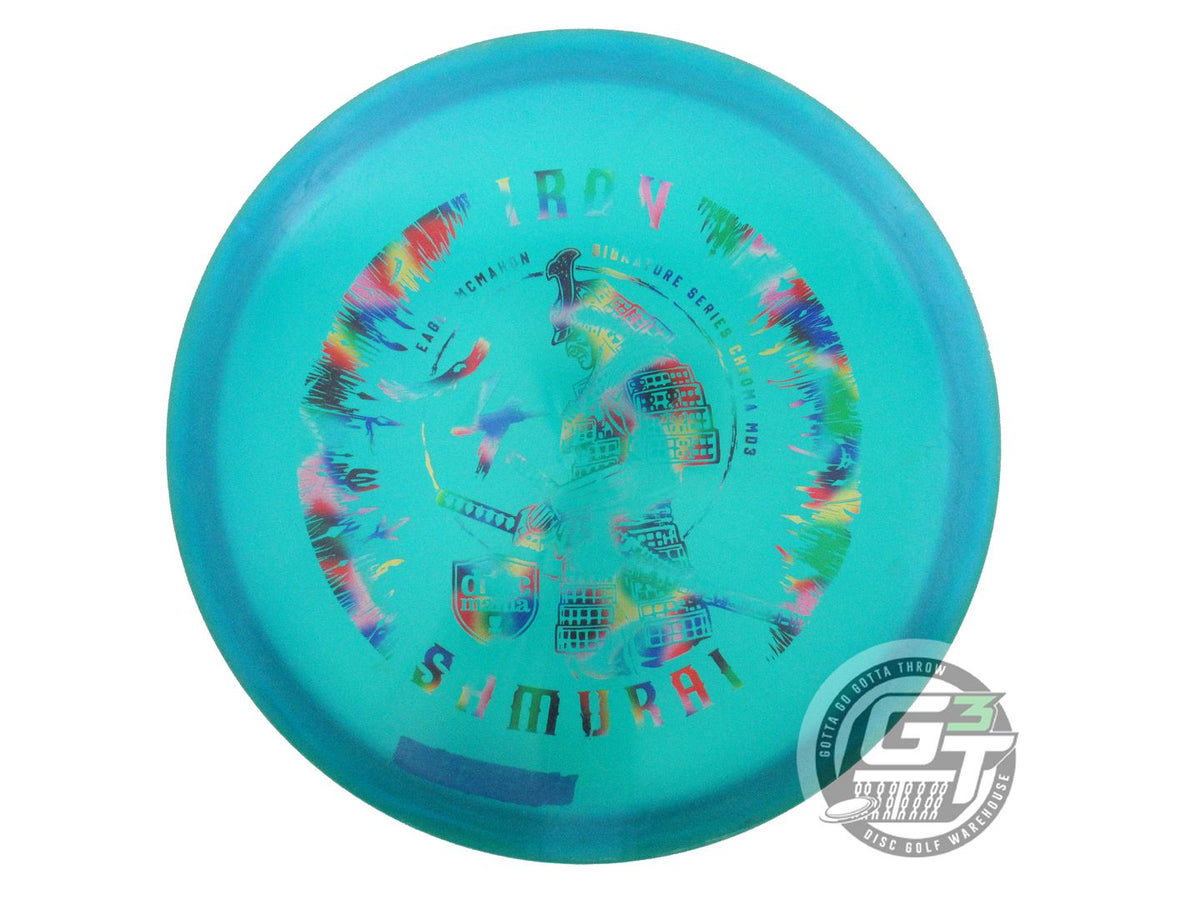 USED DiscMania IRON SAMURAI 4 Chroma MD3 177g Teal Jellybean Foil Midrange Disc
