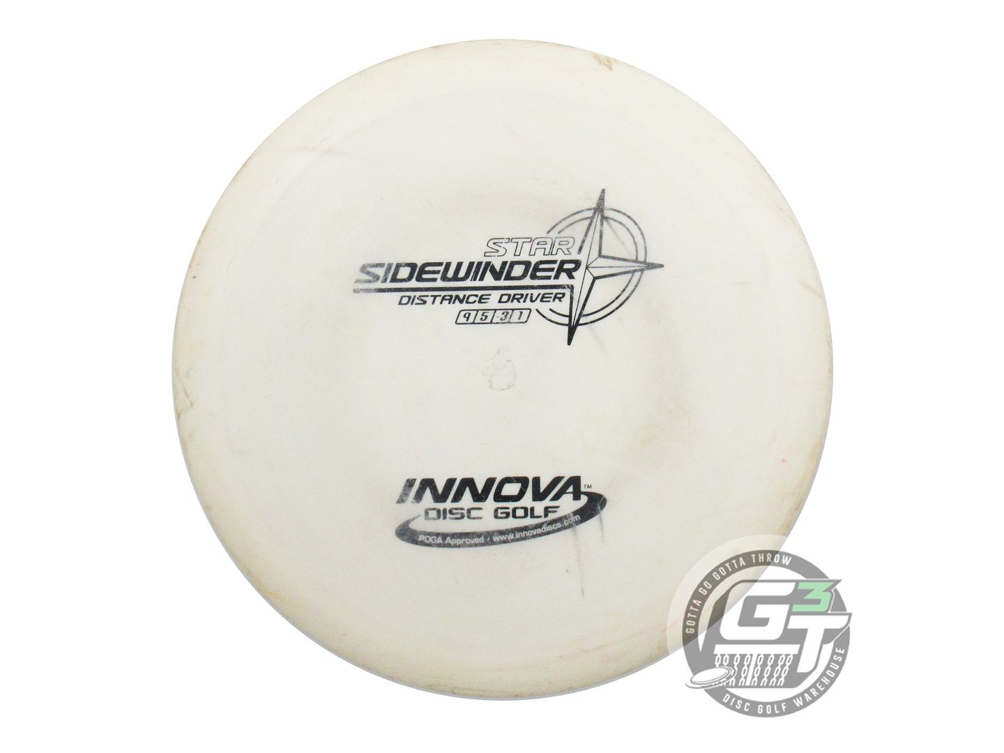 USED Innova Star Sidewinder 171g White Black Stamp Distance Driver Golf Disc