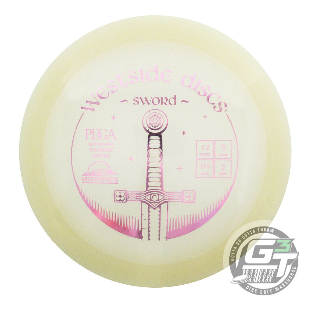 USED Westside Discs VIP Moonshine Sword 175g Pink Foil Distance Driver Golf Disc