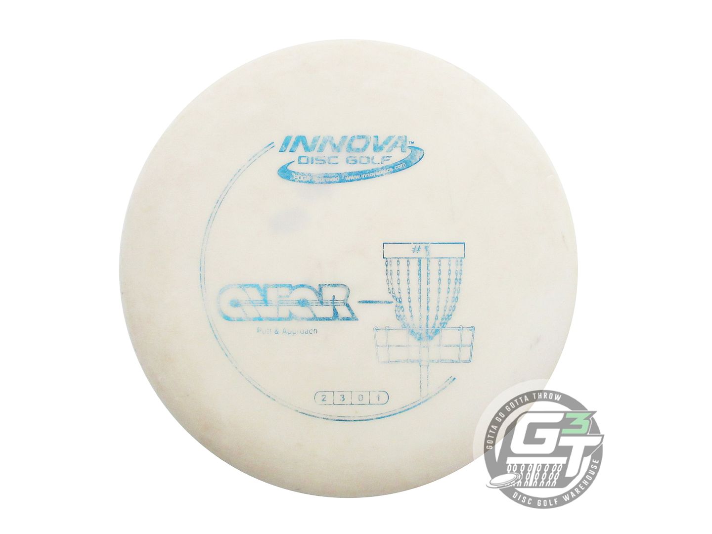 USED Innova DX Aviar 168g White Blue Foil Putter Golf Disc