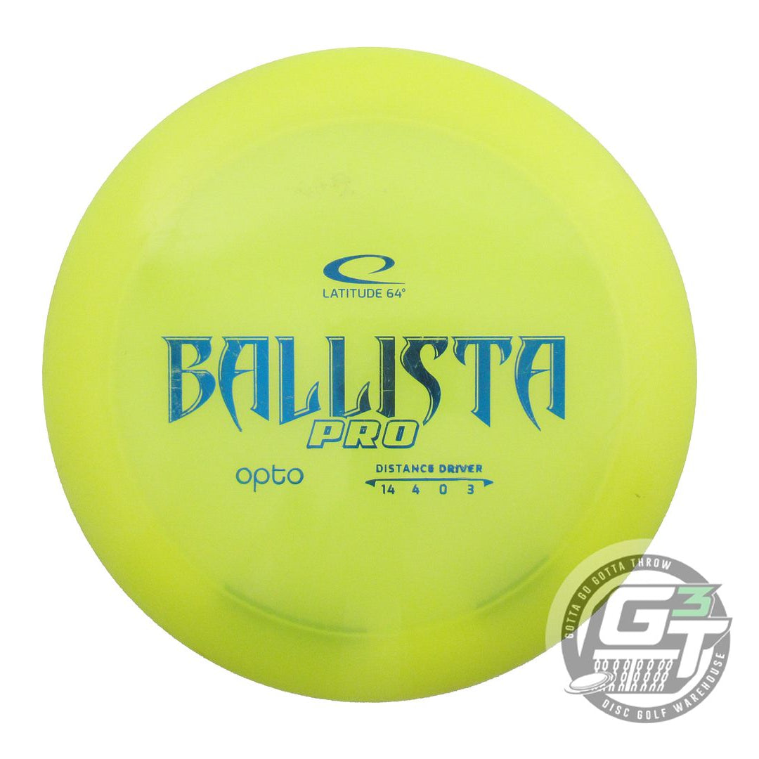 USED Latitude 64 Opto Ballista Pro 173g Yellow Blue Foil Distance Driver Disc