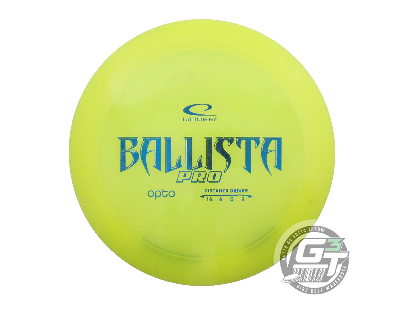 USED Latitude 64 Opto Ballista Pro 173g Yellow Blue Foil Distance Driver Disc