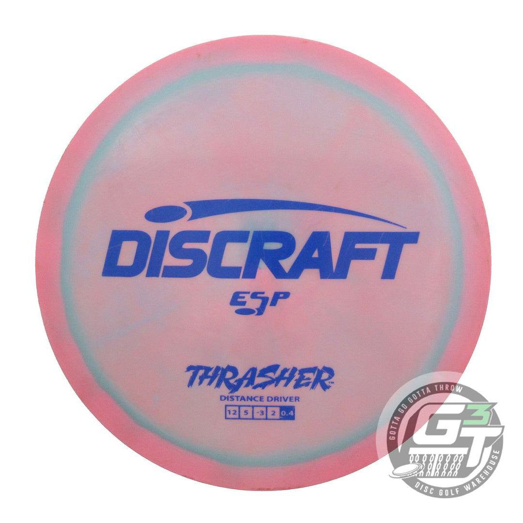 USED Discraft ESP Thrasher 172g Pink-Teal Blue Stamp Distance Driver Golf Disc