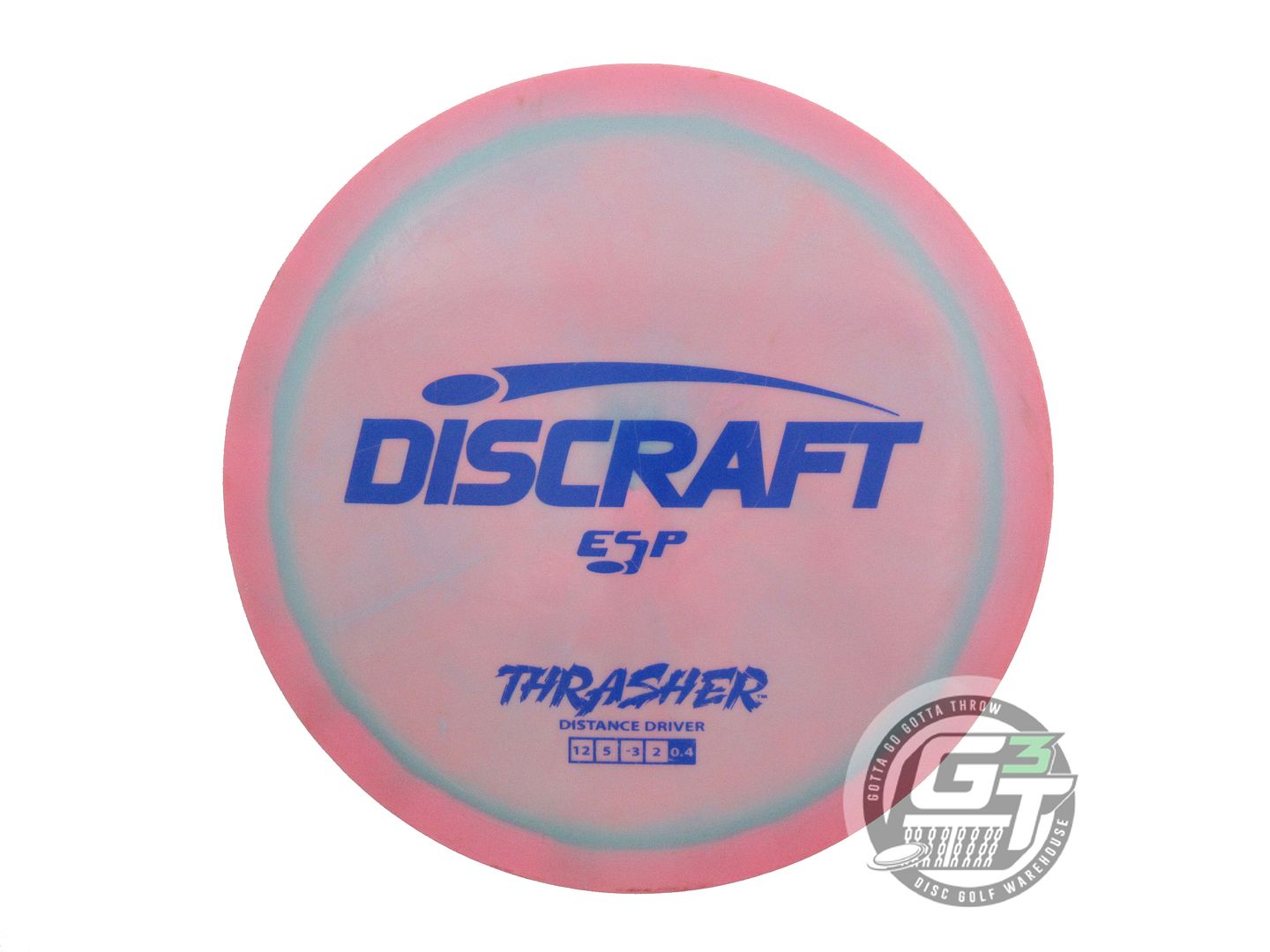 USED Discraft ESP Thrasher 172g Pink-Teal Blue Stamp Distance Driver Golf Disc