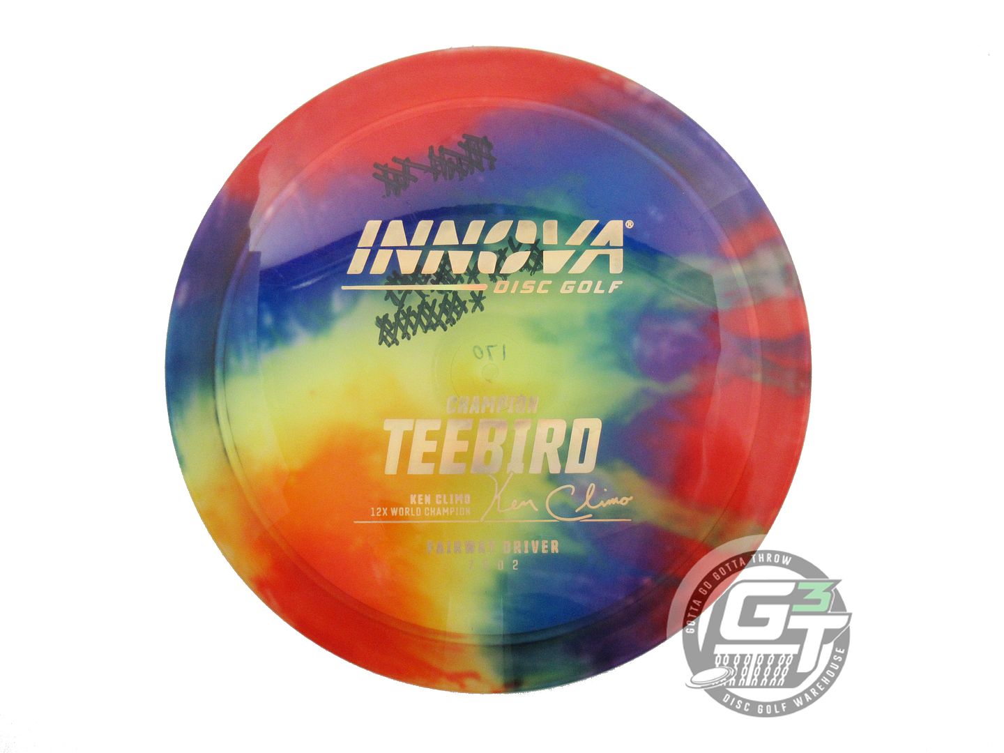 USED Innova I-DYE Champion Teebird 170g Rainbow Swirl Fairway Driver Golf Disc