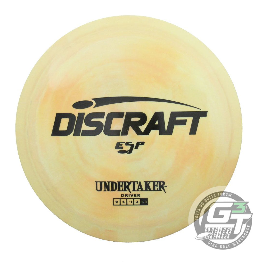 NOS Discraft ESP Undertaker 176g Yellow Black Stamp Distance Driver Golf Disc