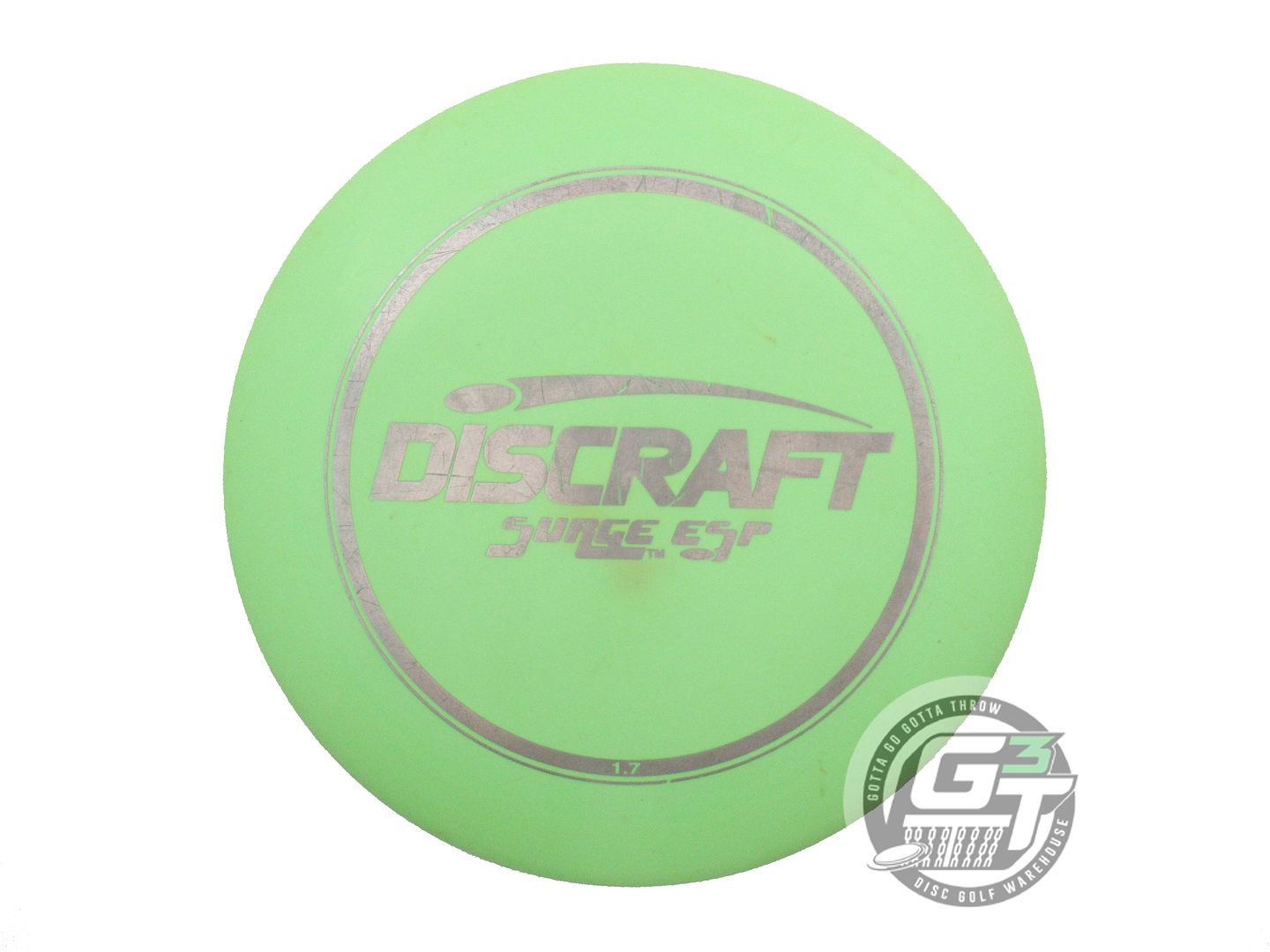 USED Discraft ESP Surge 172g Lime Silver Foil PFN Distance Driver Golf Disc