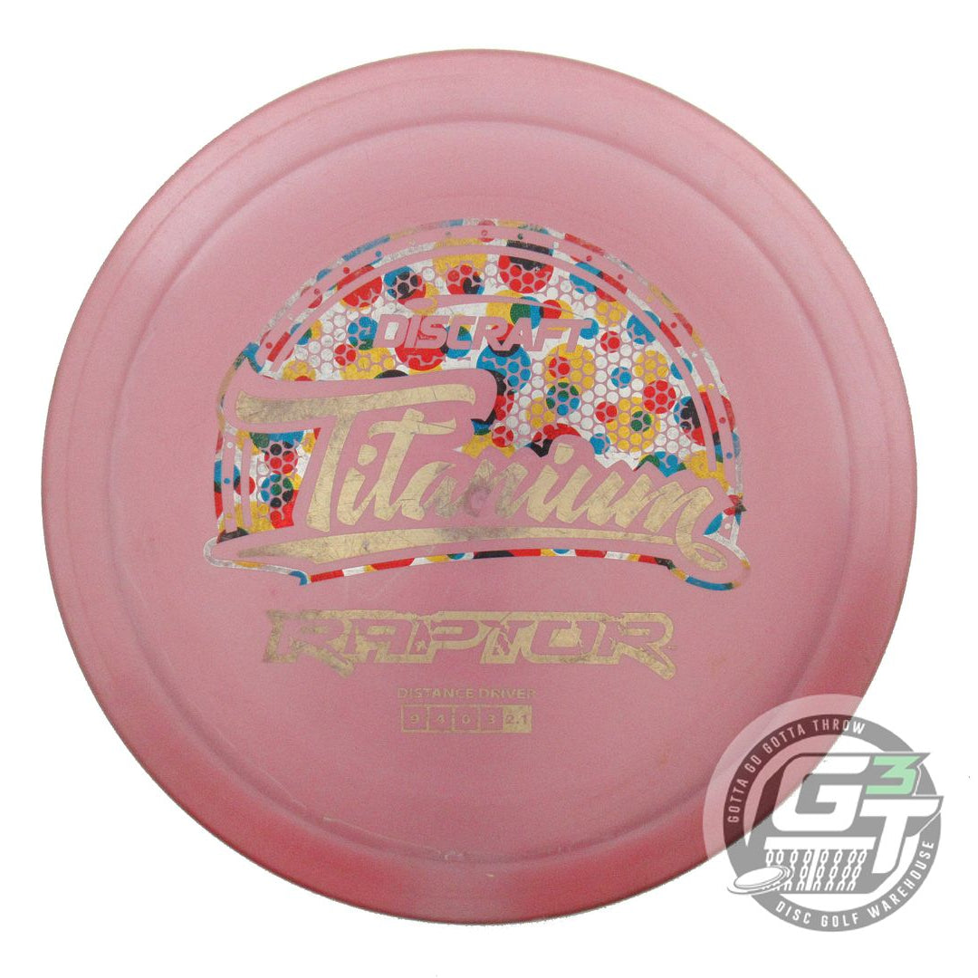 USED Discraft Titanium Raptor 170g Pink Wonder Bread Distance Driver Golf Disc