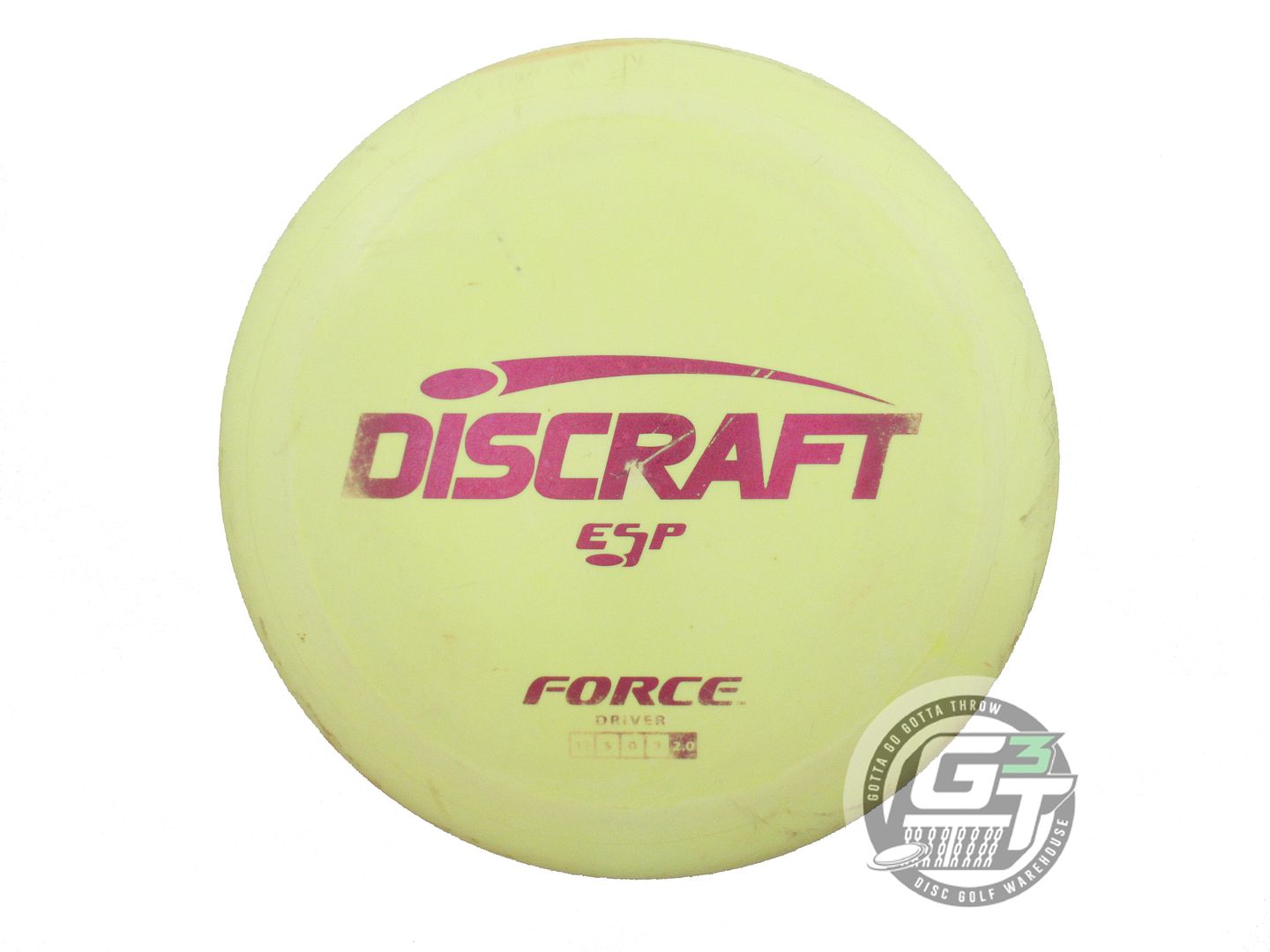 USED Discraft ESP Force 174g Yellow Magenta Star Foil Distance Driver Golf Disc
