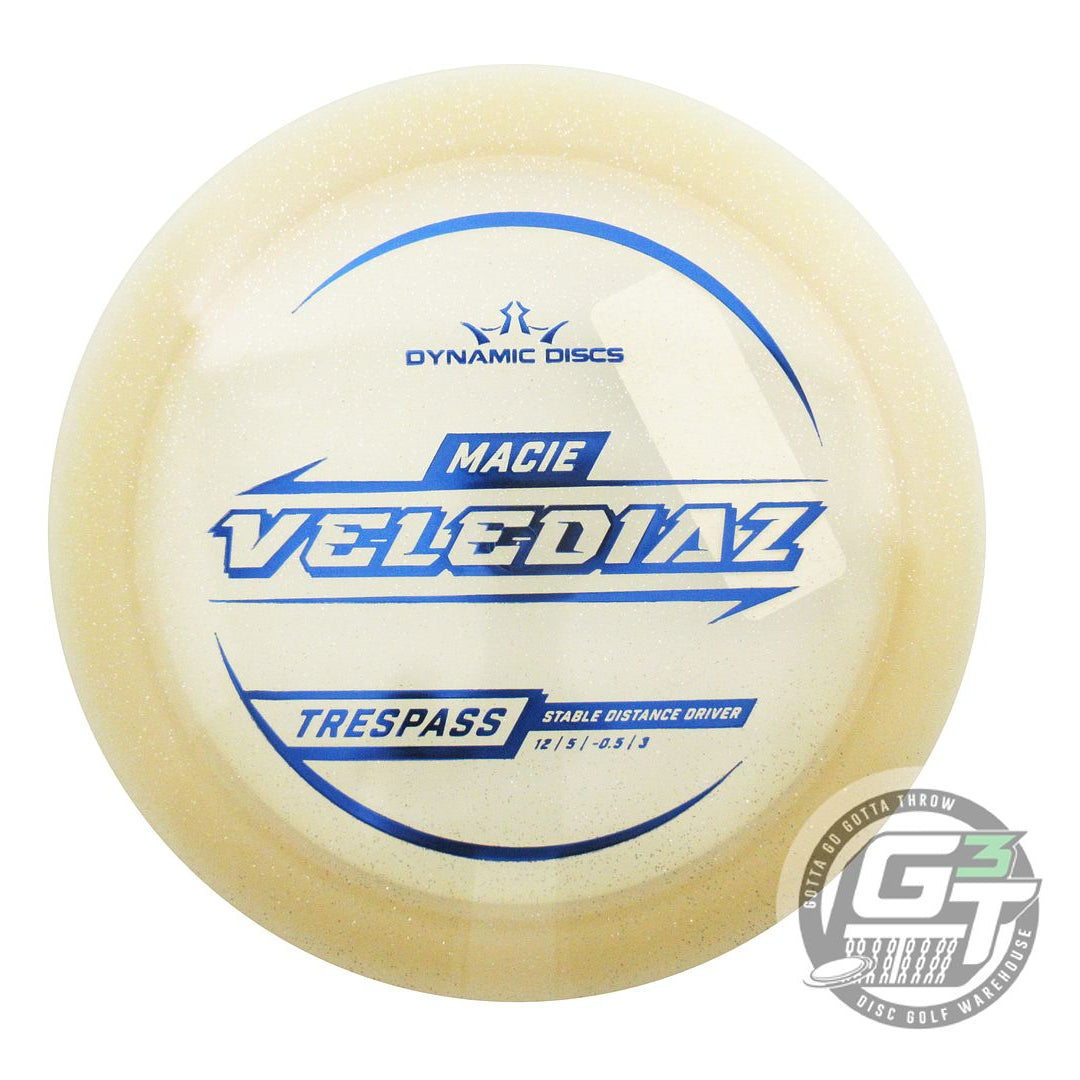 Dynamic Discs Limited Edition 2025 Team Series Macie Velediaz Gold Metal Flake Lucid Trespass Distance Driver Golf Disc (Individually Listed)