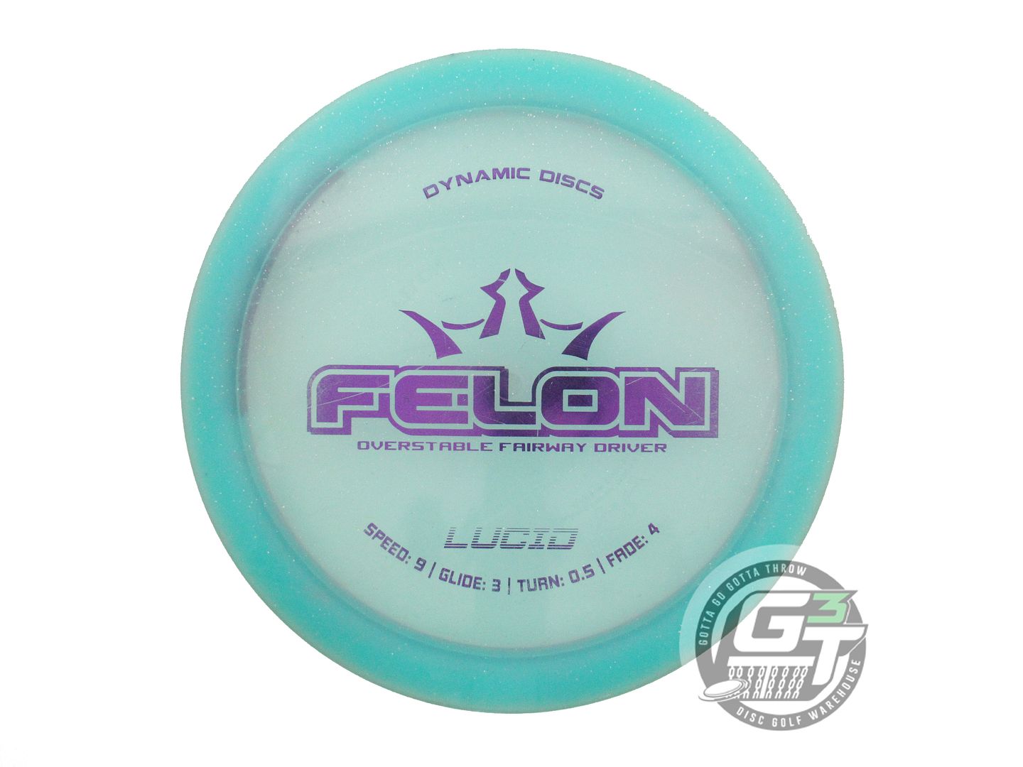 USED Dynamic Discs Lucid Felon 173g Seafoam Purple Foil Fairway Driver Golf Disc