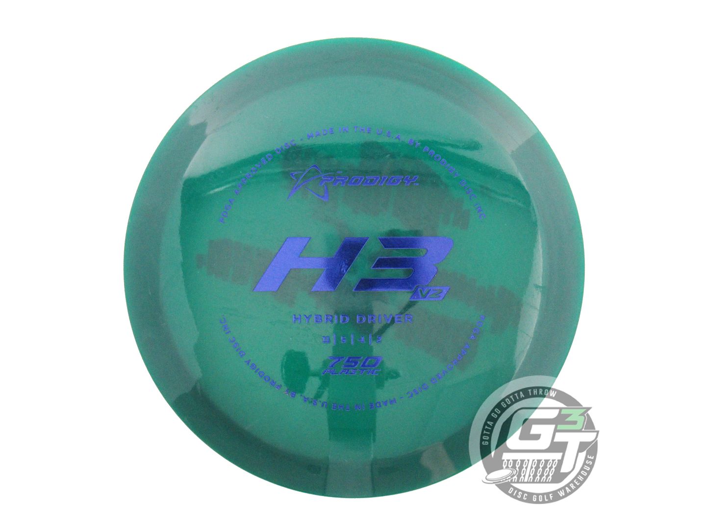 USED Prodigy Discs 750 H3 V2 174g Green Blue Foil Hybrid Driver Golf Disc