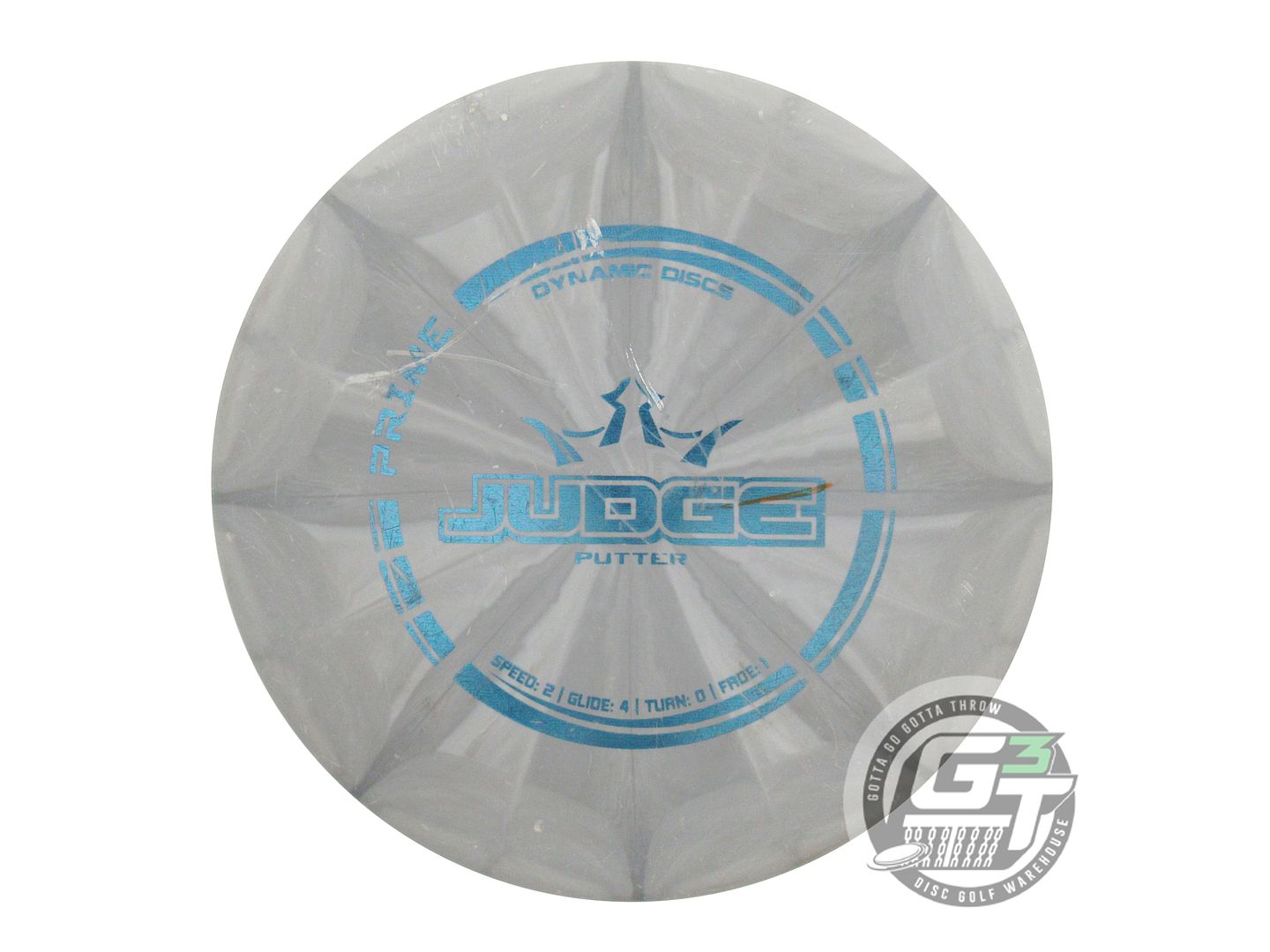 USED Dynamic Discs Prime Burst Judge 174g Gray Blue Foil Putter Golf Disc