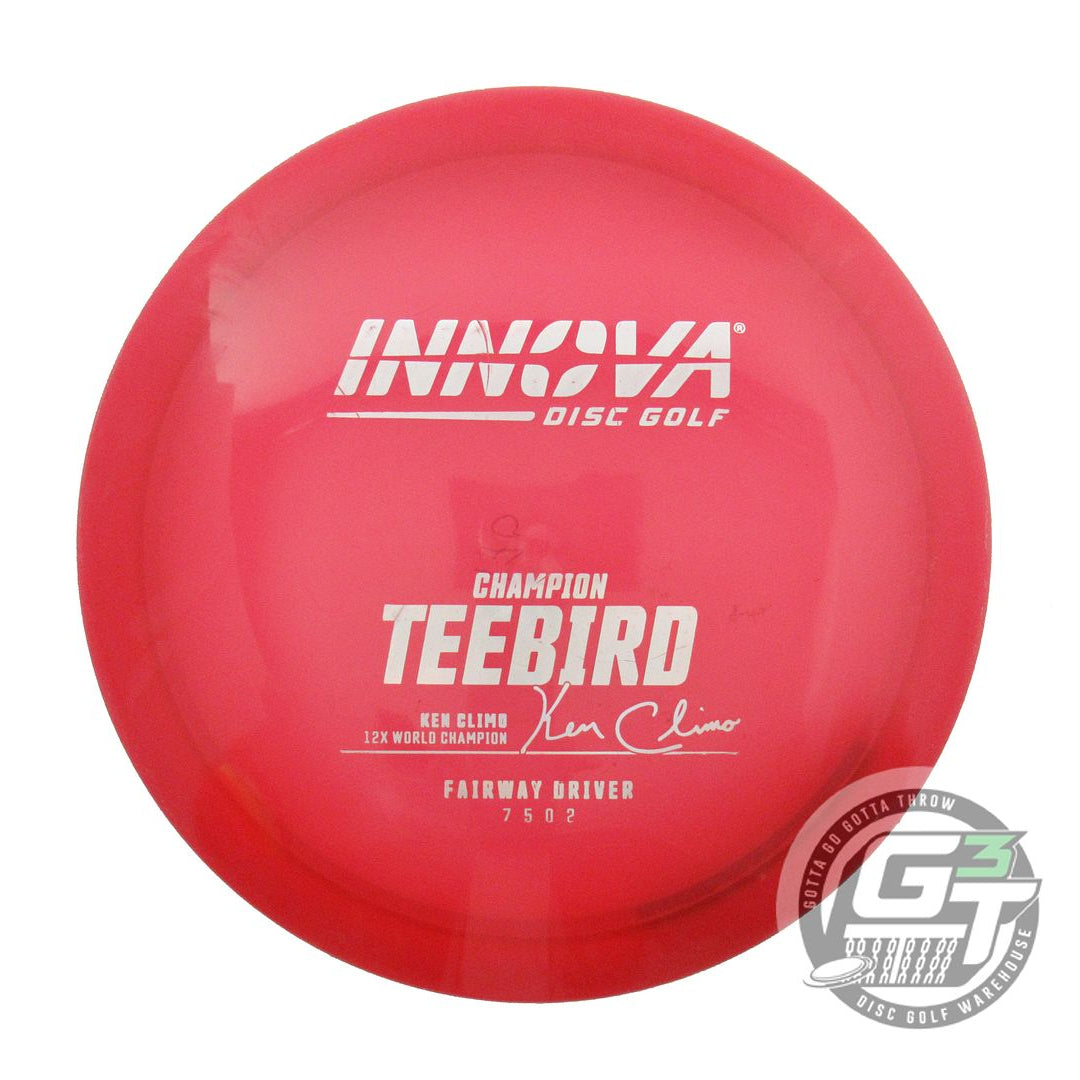 USED Innova Champion Teebird 170g Red Silver Holo Foil Fairway Driver Golf Disc