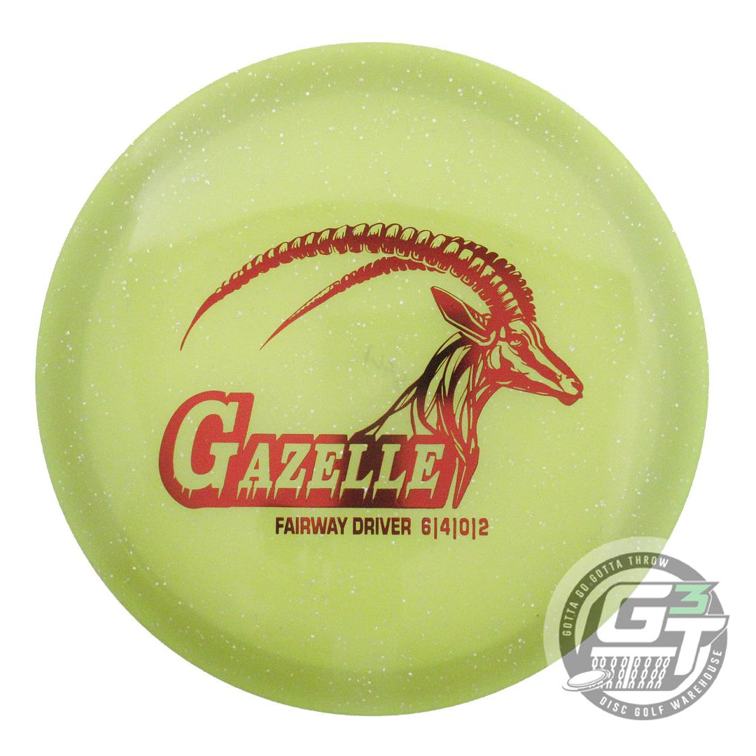 USED Innova Metal Flake Champion Gazelle 175g Olive Red Foil Fairway Driver Disc