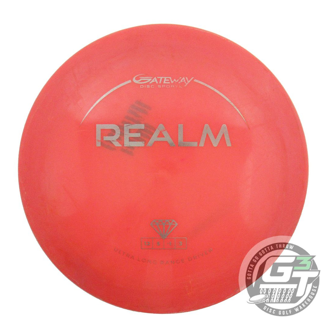 USED Gateway Diamond Realm 175g Red Gray Foil Distance Driver Golf Disc