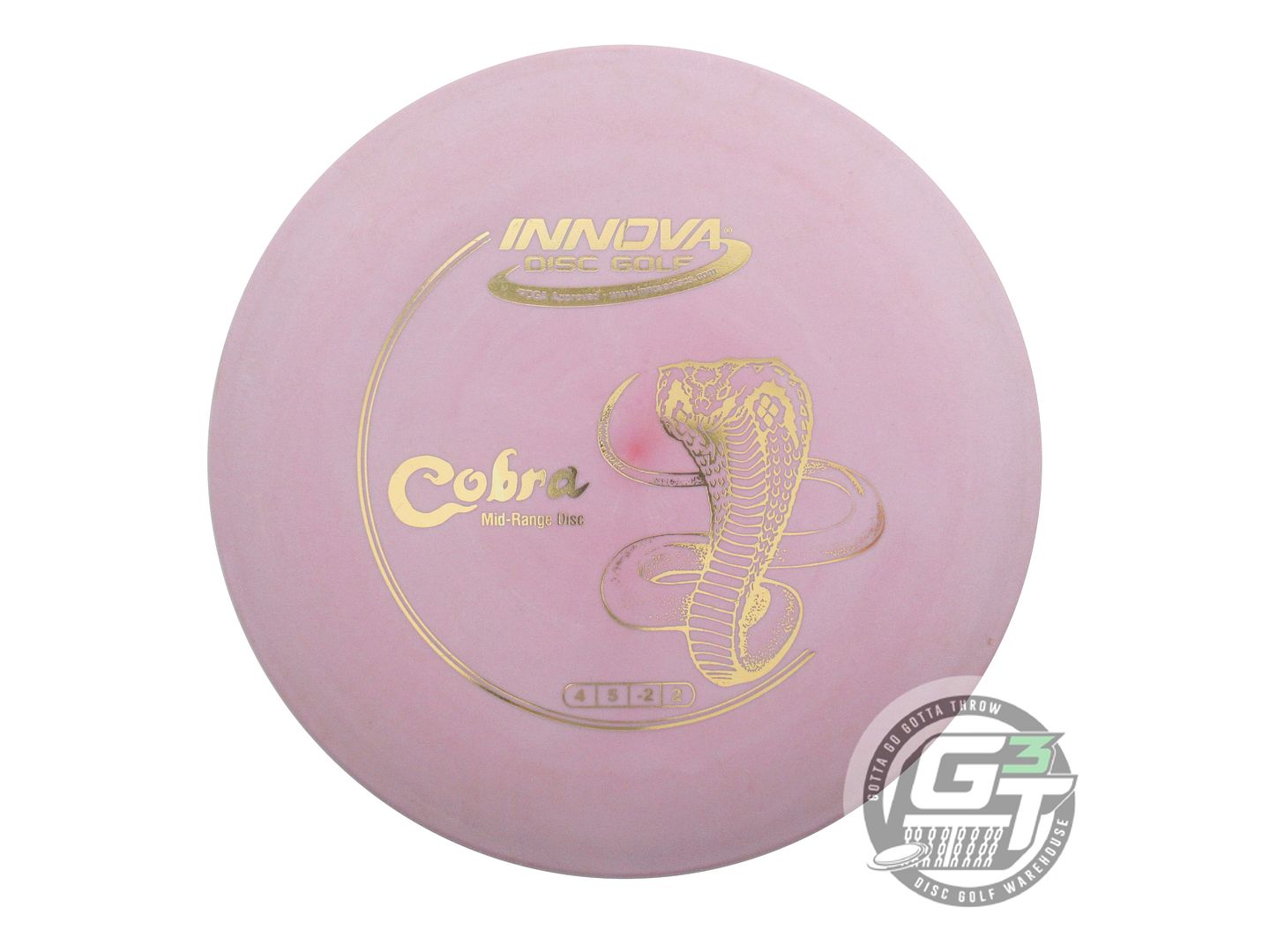 USED Innova DX Cobra 154g Lilac Gold Foil Midrange Golf Disc