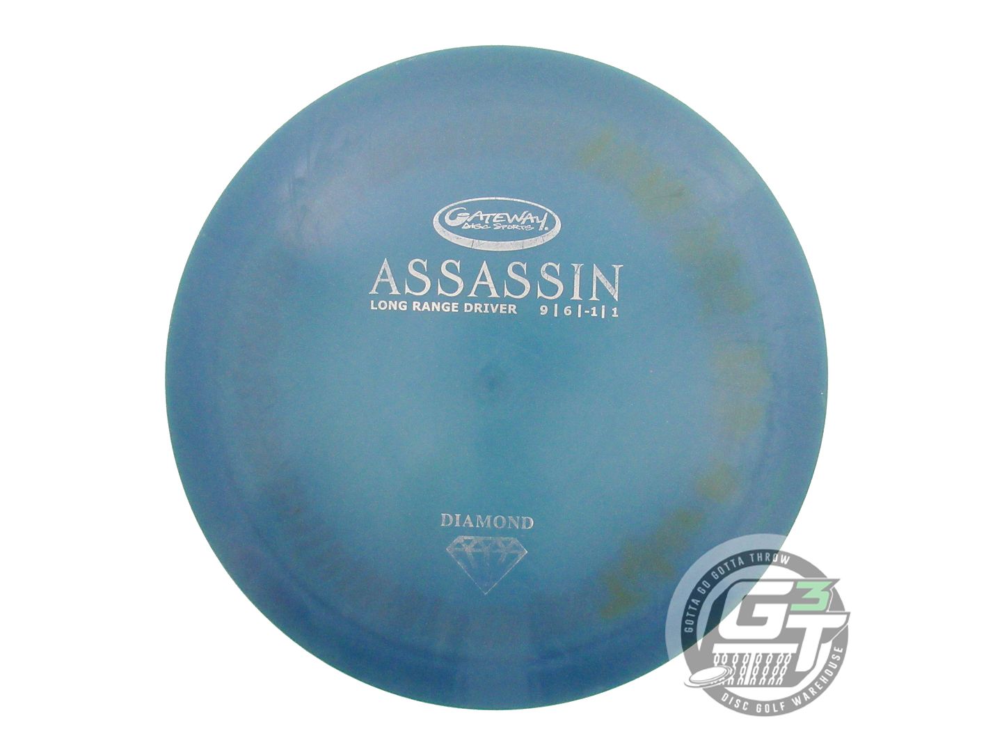 USED Gateway Diamond Assassin 173g Blue Silver Foil Fairway Driver Golf Disc