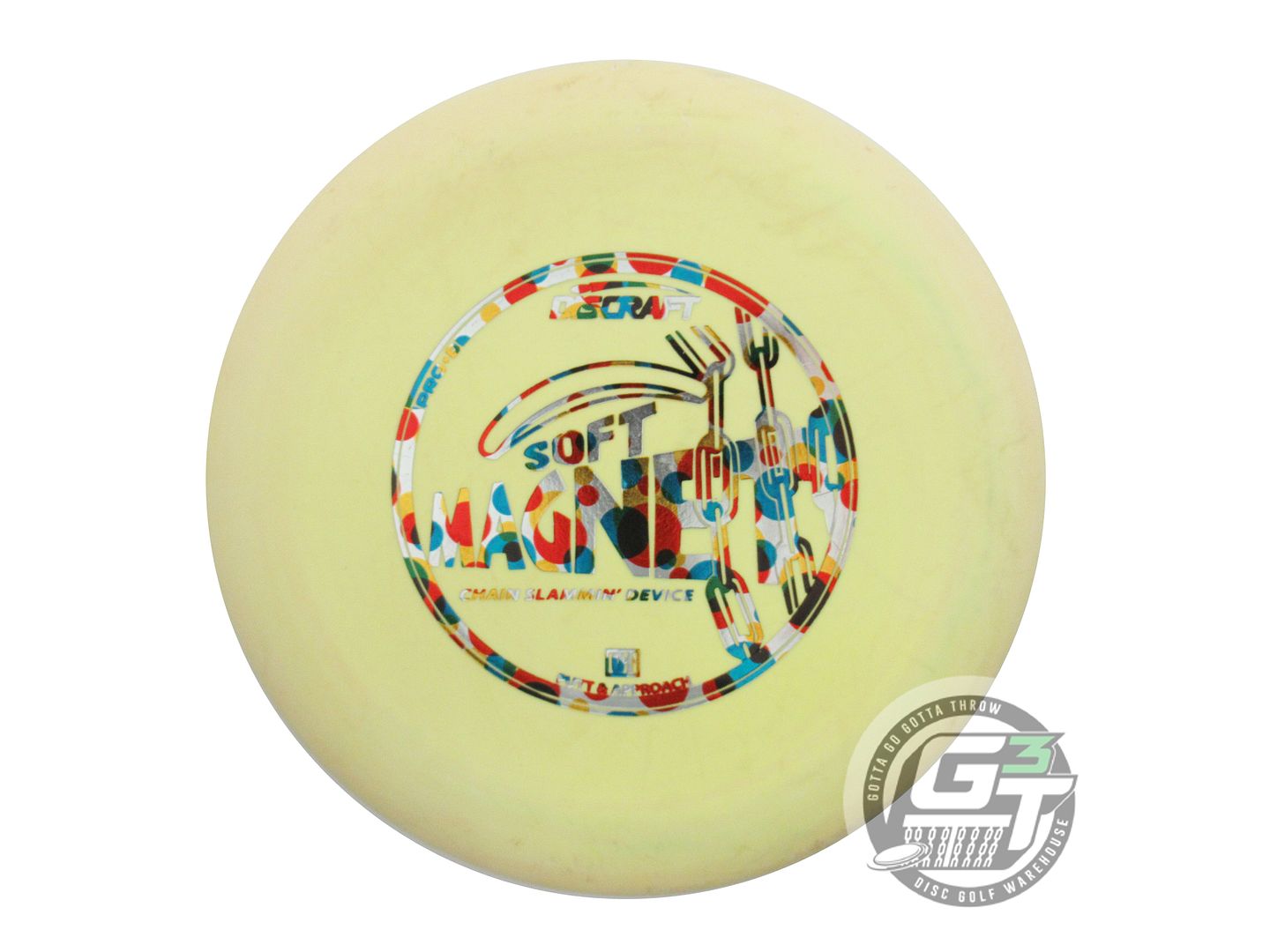 USED Discraft Pro D Soft Magnet 175g Yellow Wonder Bread Foil Putter Golf Disc