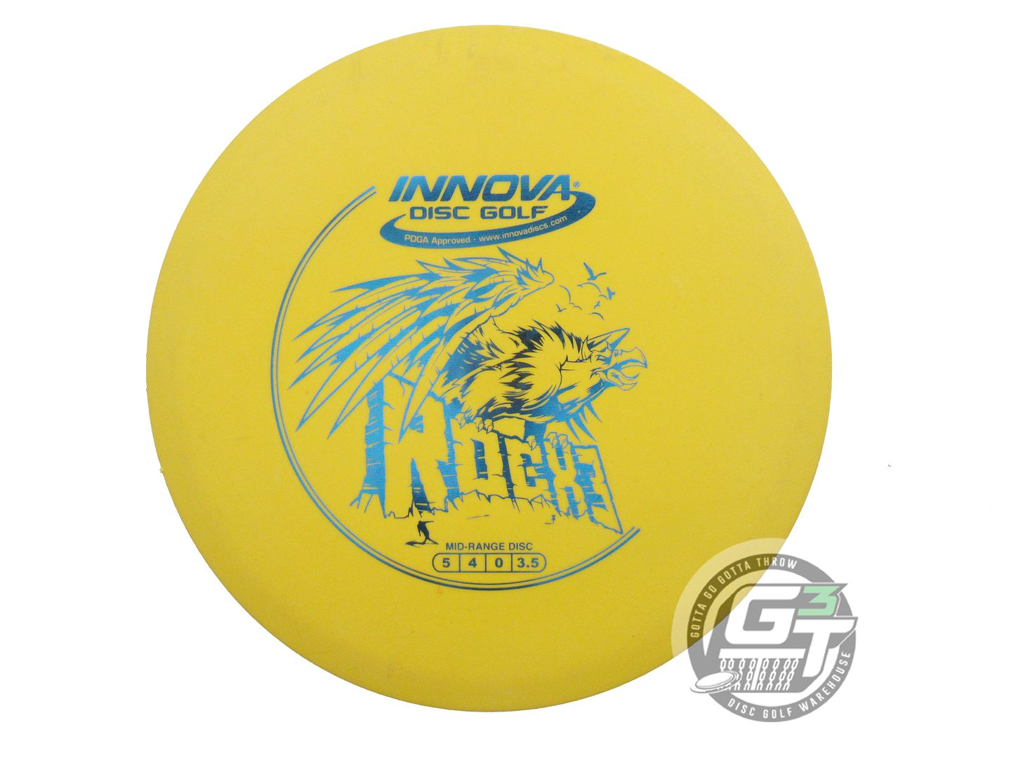 USED Innova DX RocX3 169g Yellow Blue Foil Midrange Golf Disc