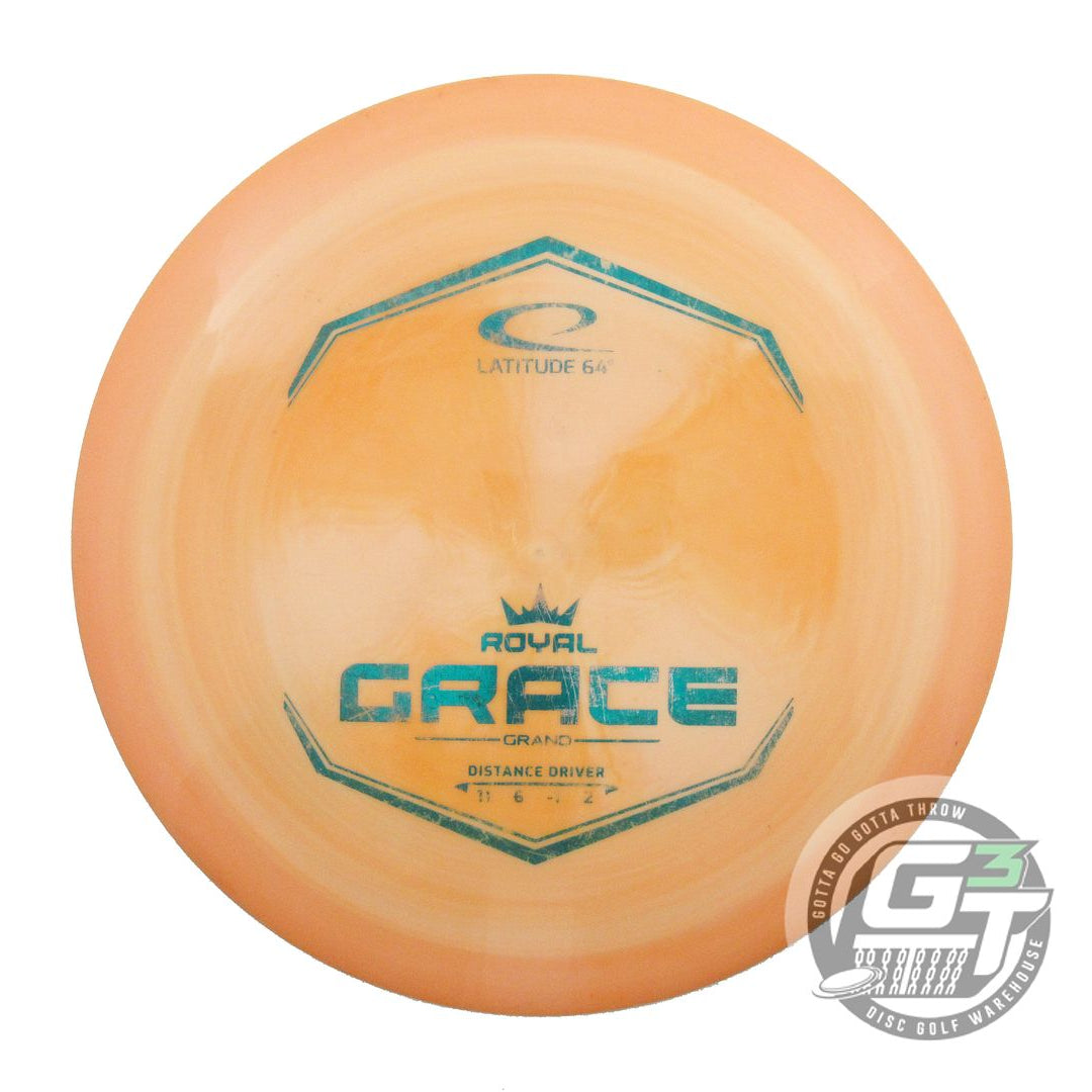 USED Latitude 64 Royal Grand Grace 175g Orange Green Foil Distance Driver Disc