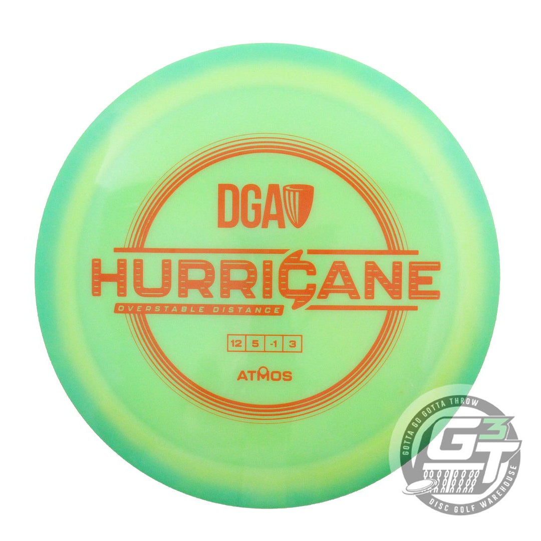 USED DGA Atmos Hurricane 174g Green-Yellow Orange Stamp Distance Driver Disc