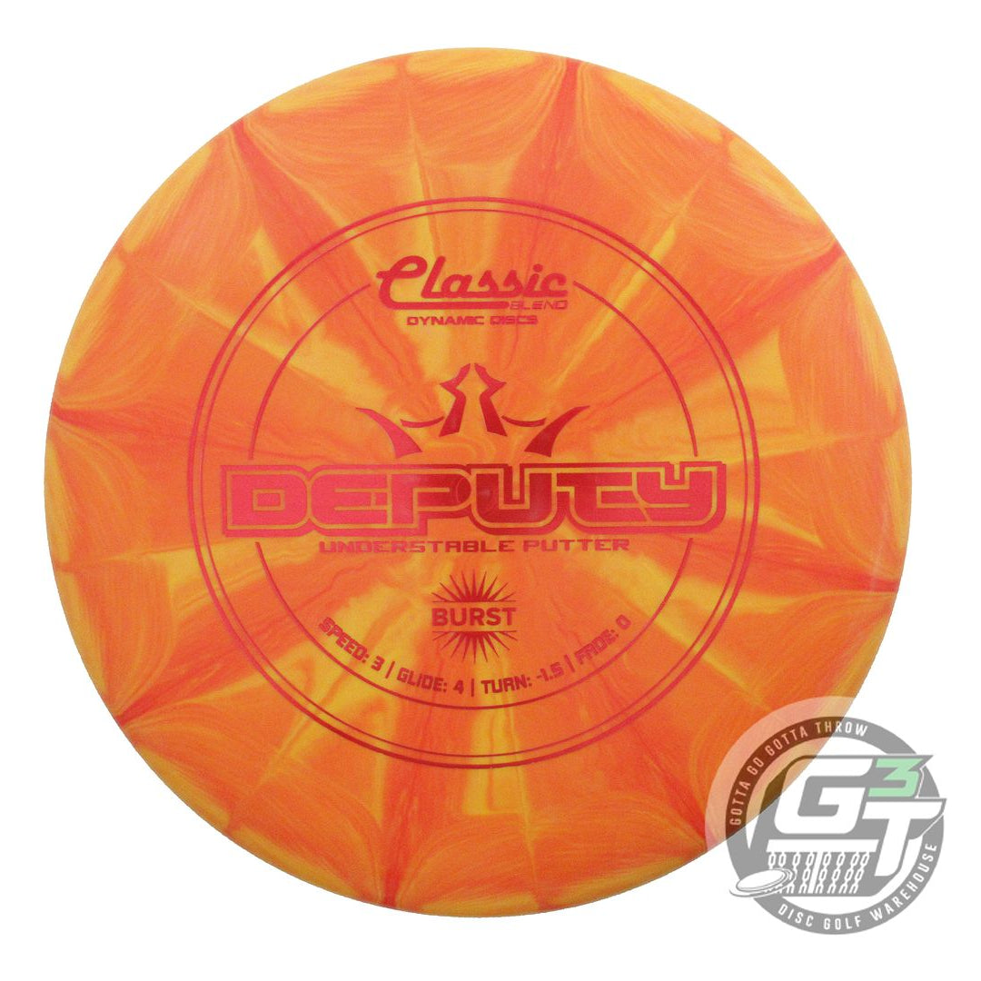 Dynamic Discs Classic Blend Burst Deputy Putter Golf Disc (Individually Listed)