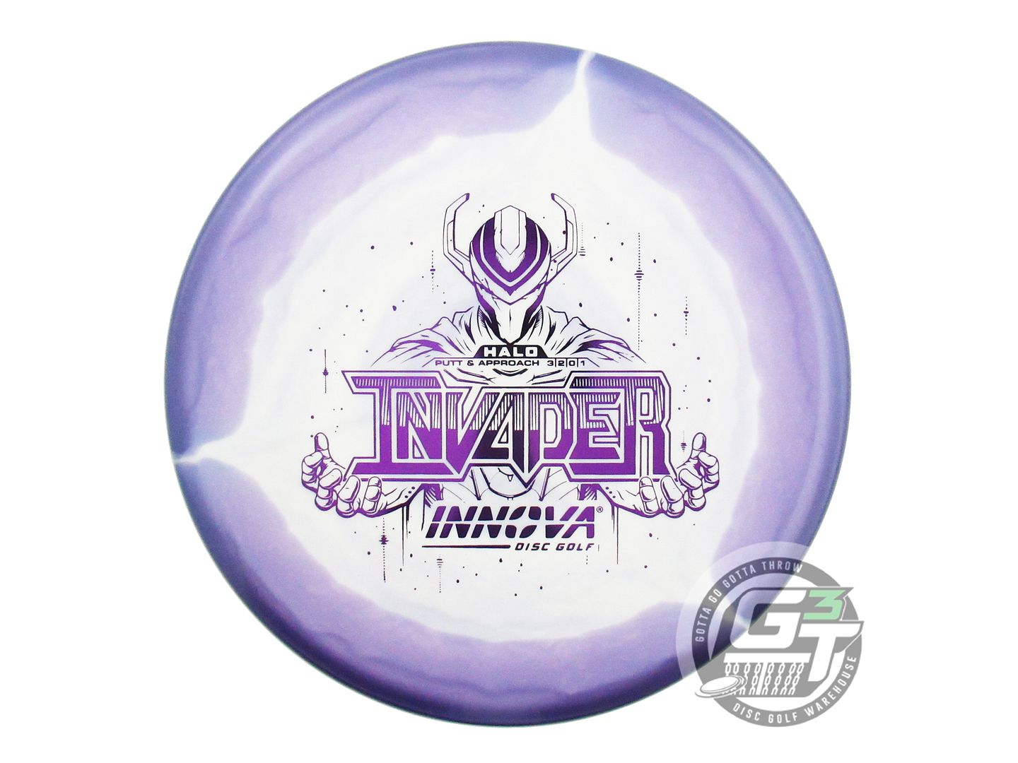 USED Innova Halo Star Invader 170g Purple-White Putter Golf Disc