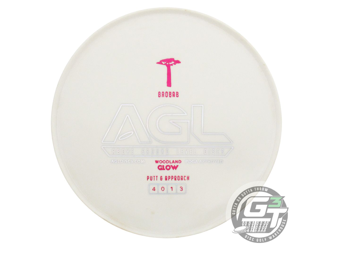 USED Above Ground Level Glow Woodland Baobab 177g White Putter Golf Disc