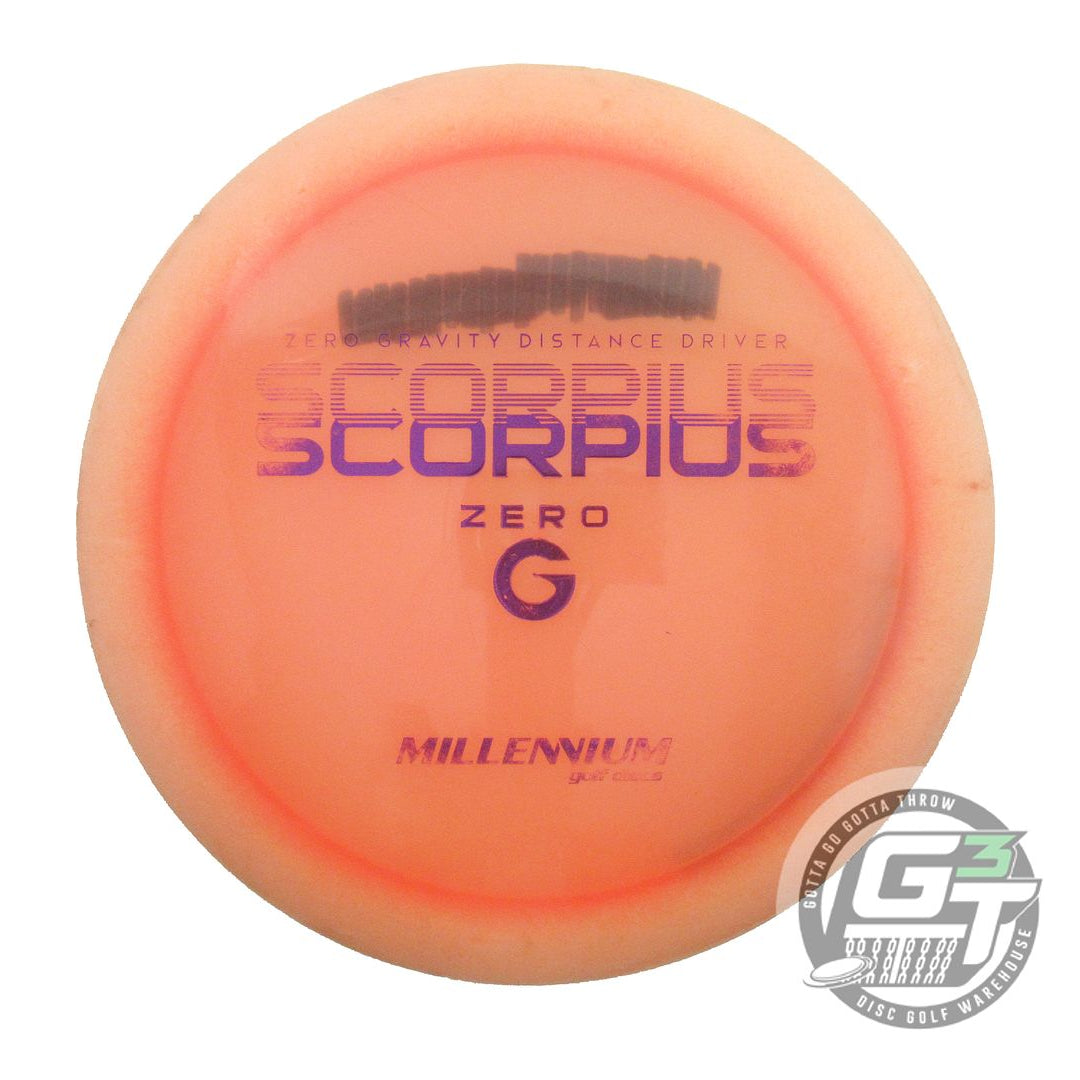 USED Millennium Zero-G Quantum Scorpius 162g Peach Purple Foil Driver Golf Disc