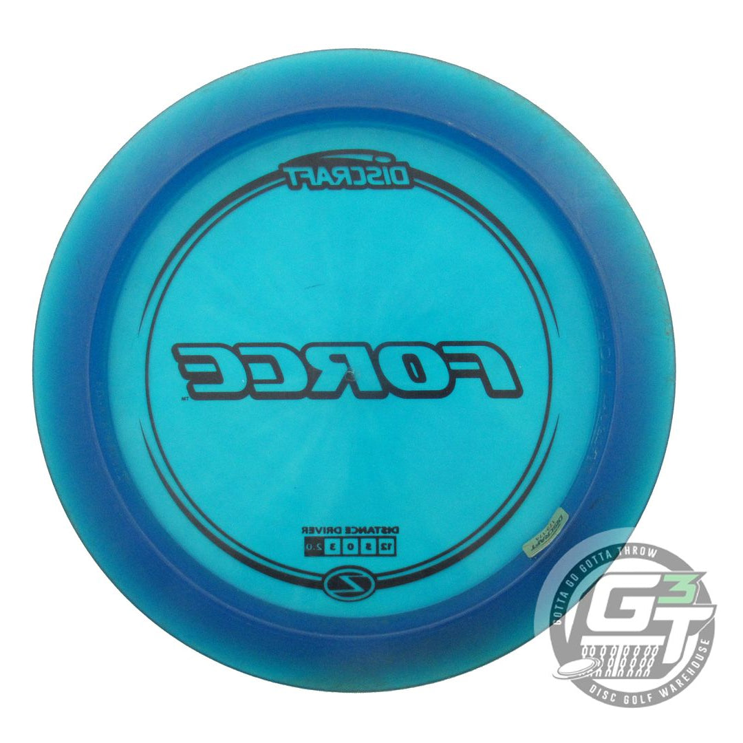 USED Discraft Z Force 176g Blue Black Stamp Distance Driver Golf Disc