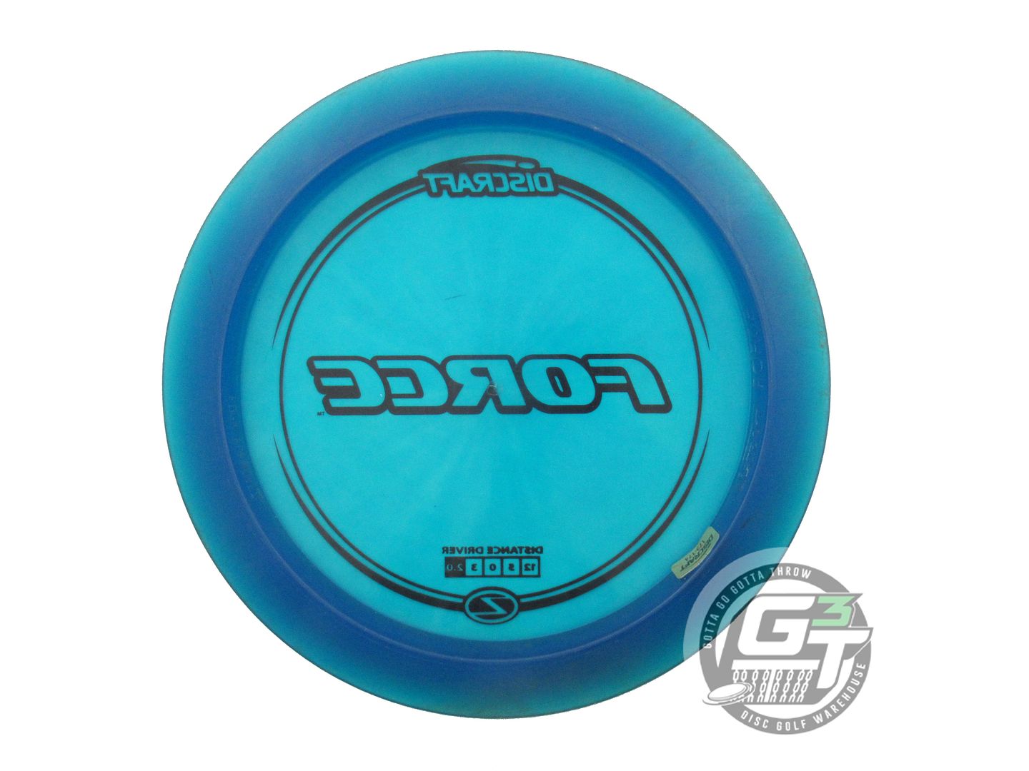 USED Discraft Z Force 176g Blue Black Stamp Distance Driver Golf Disc