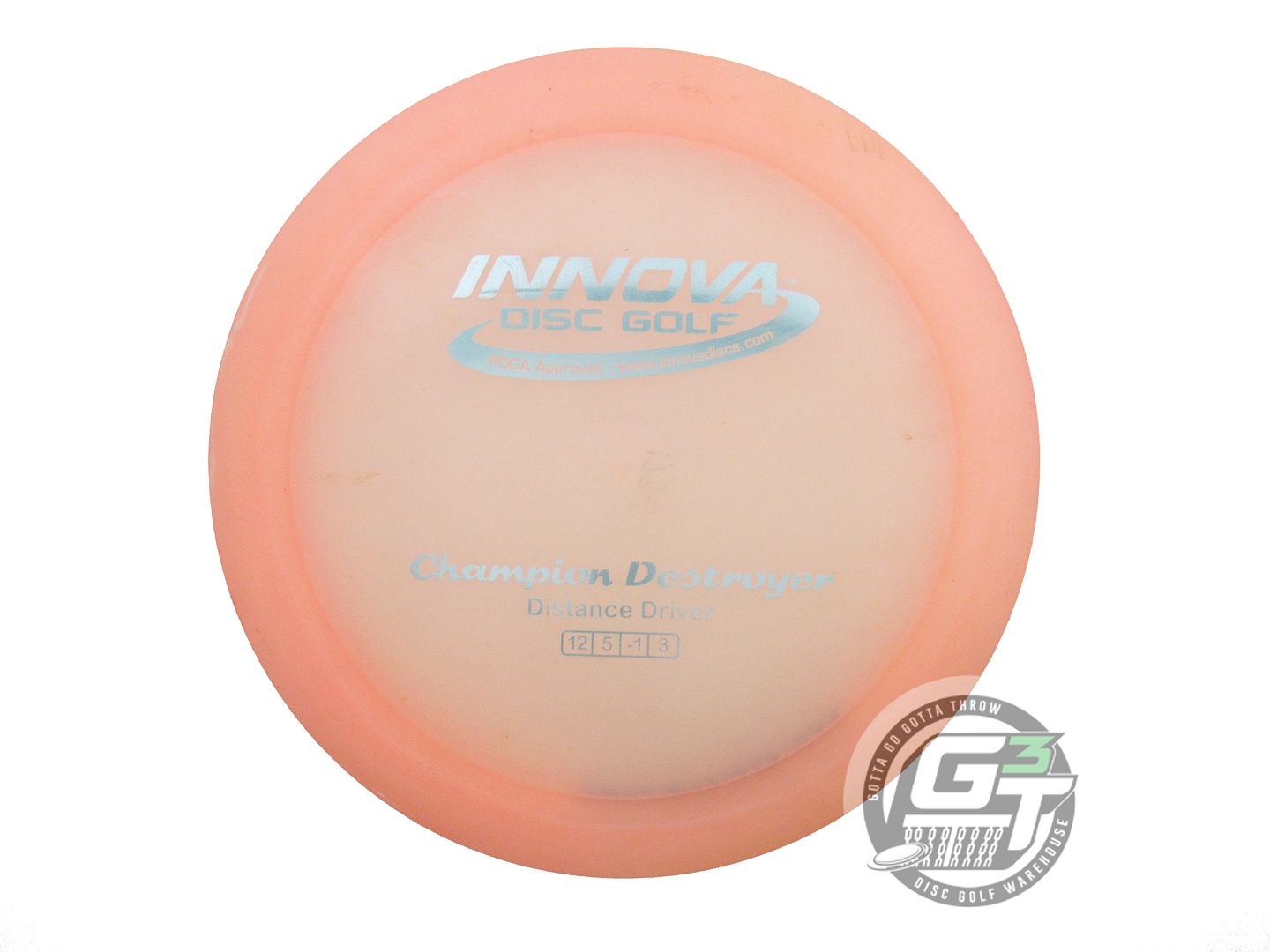 USED Innova Champion Destroyer 174g Lt. Pink Silver Foil Distance Driver Disc