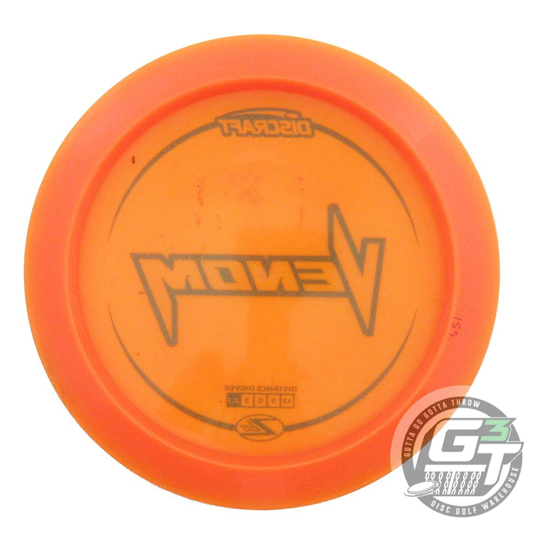 USED Discraft Z Lite Venom 159g Orange Black Stamp Distance Driver Golf Disc