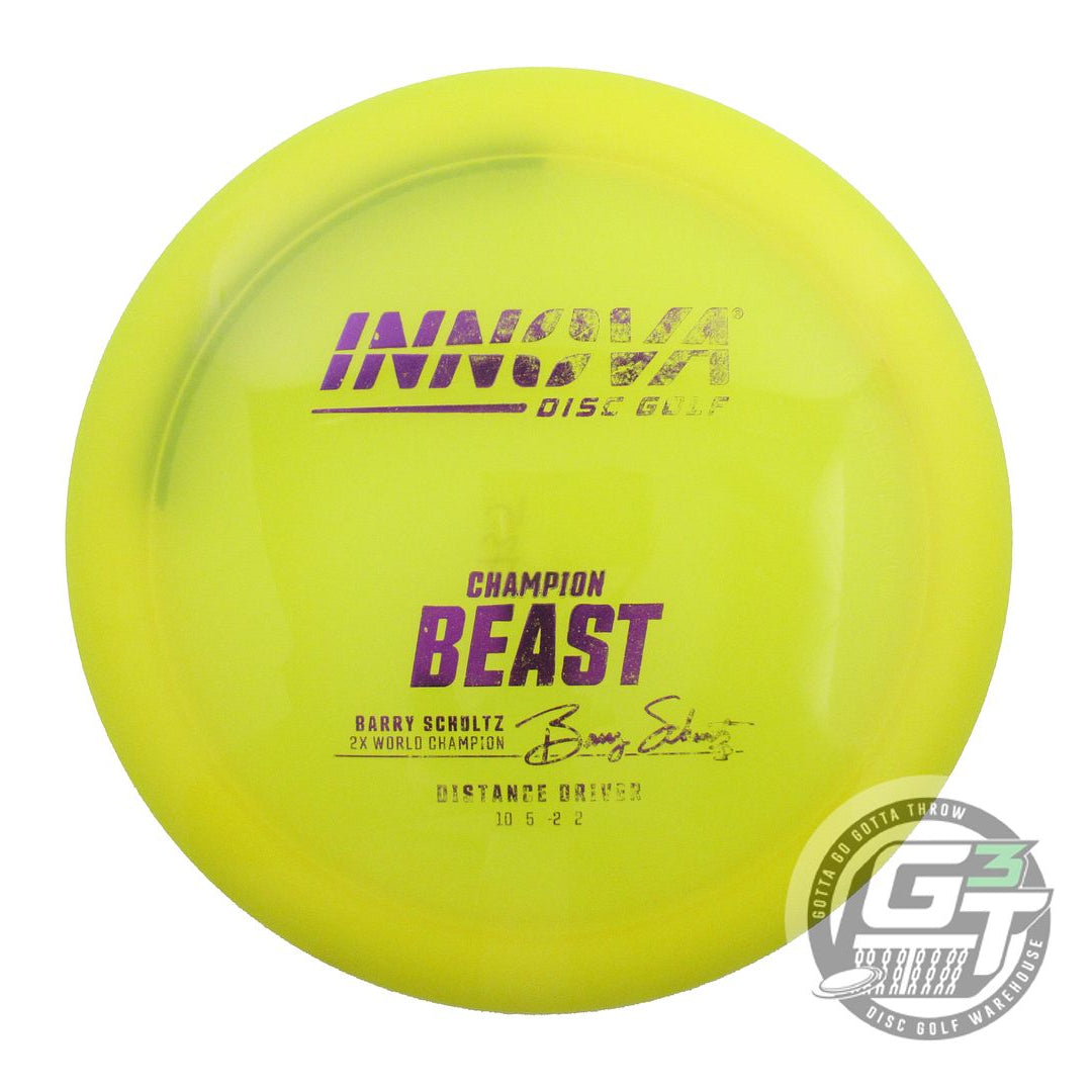 USED Innova Champion Beast 174g Yellow Purple Foil Distance Driver Golf Disc