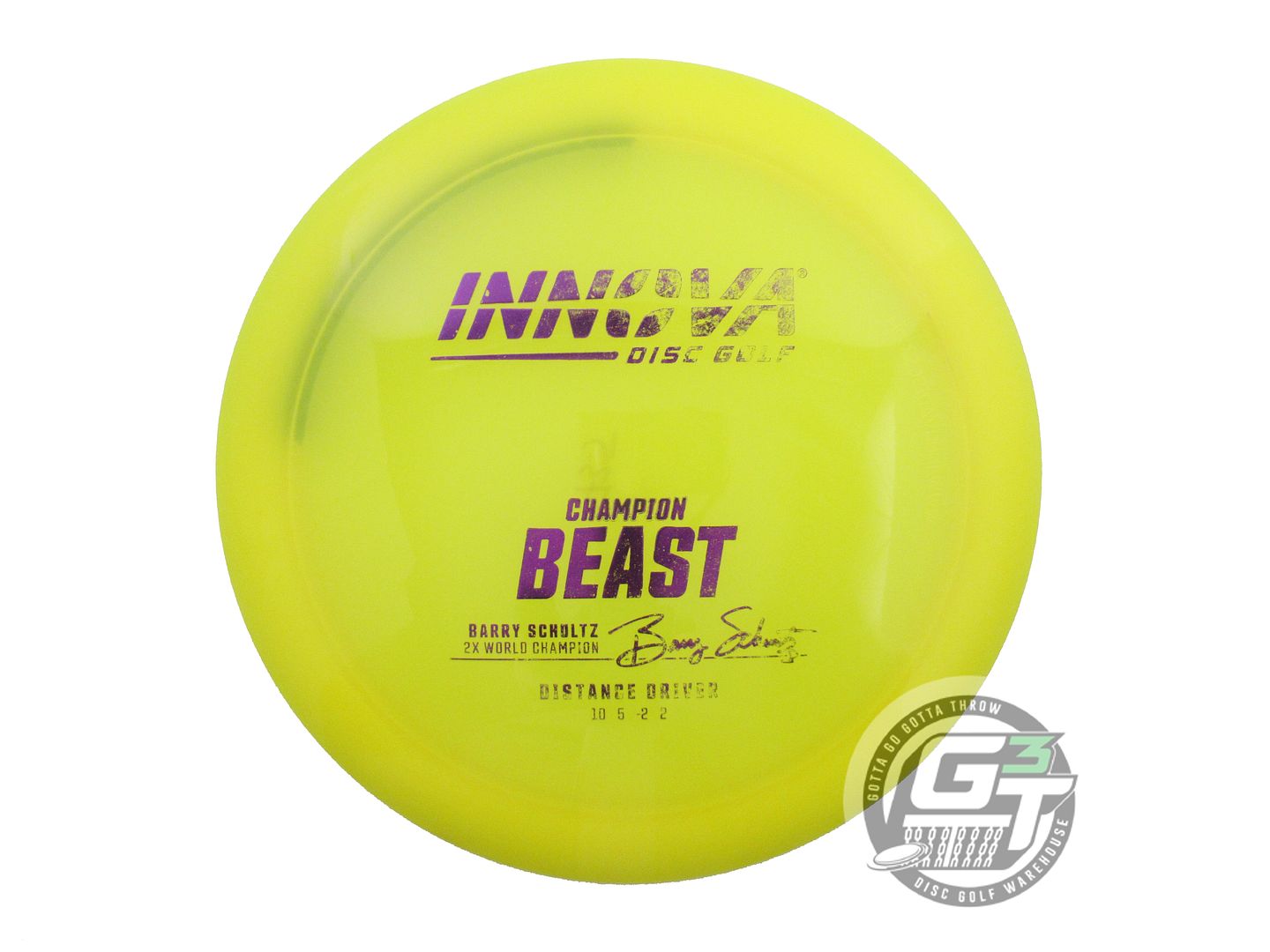 USED Innova Champion Beast 174g Yellow Purple Foil Distance Driver Golf Disc