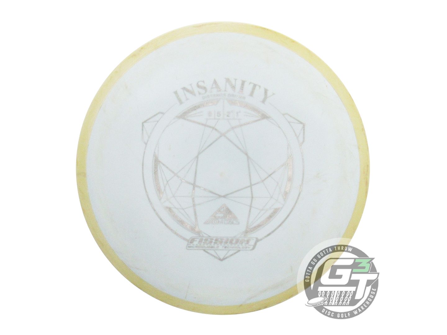 USED Axiom Discs Fission Insanity 173g Lt. Gray Peach Rim Distance Driver Disc