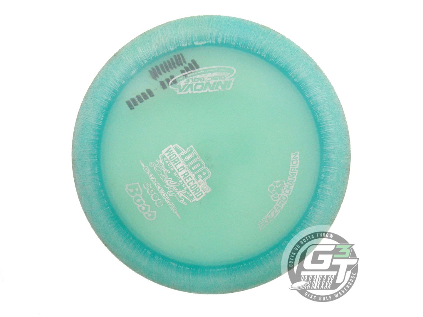 USED Innova Blizzard Boss 148g Teal Silver Glitter Foil Distance Driver Disc