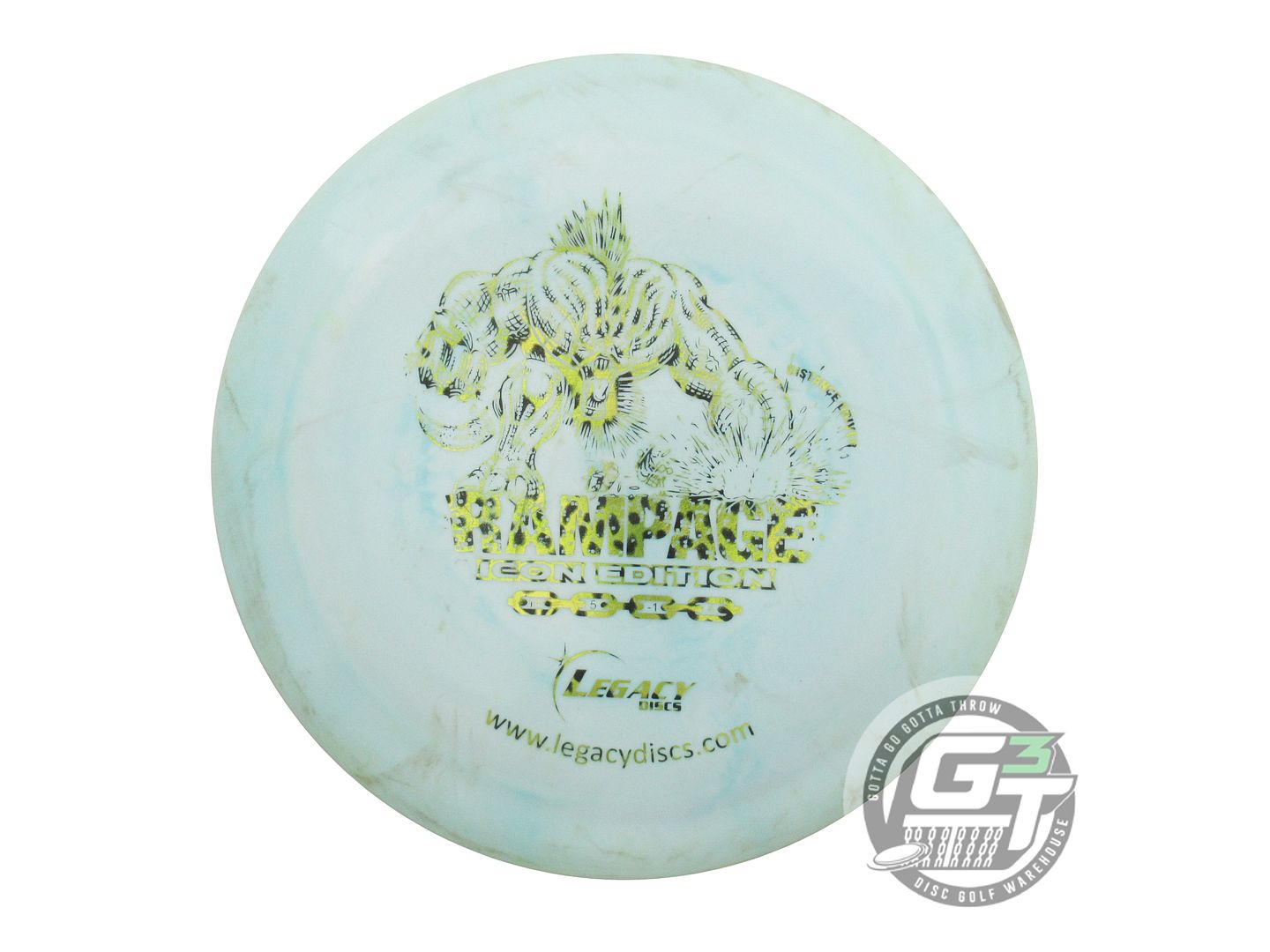 USED Legacy Discs Icon Rampage 175g Teal Cheetah Foil Distance Driver Golf Disc