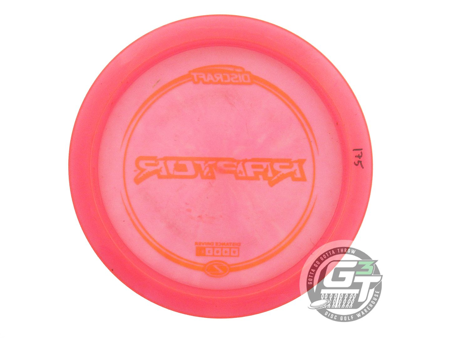 USED Discraft Z Raptor 175g Pink Marigold Stamp Distance Driver Golf Disc