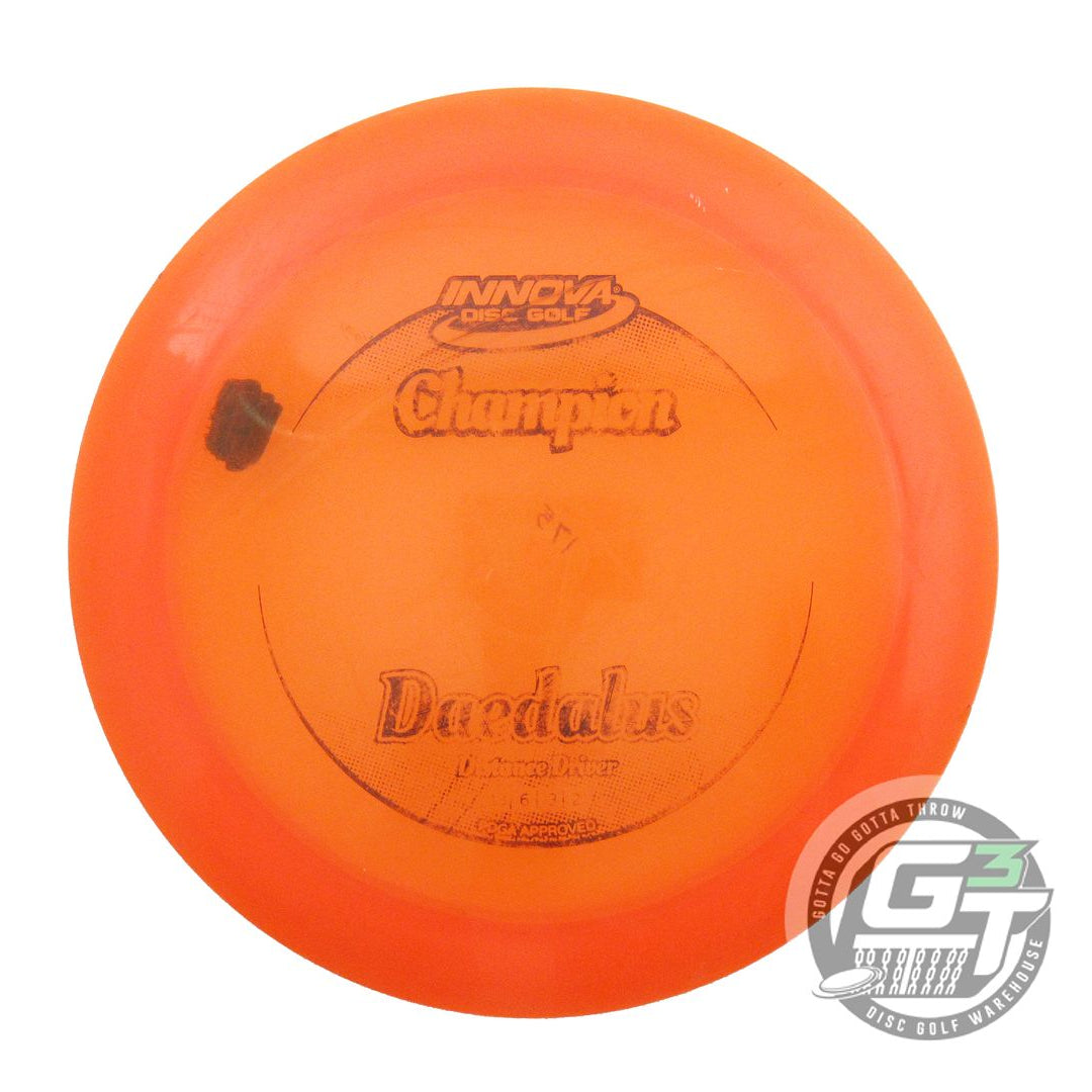 USED Innova Champion Daedalus 175g Orange Black Stamp Distance Driver Golf Disc