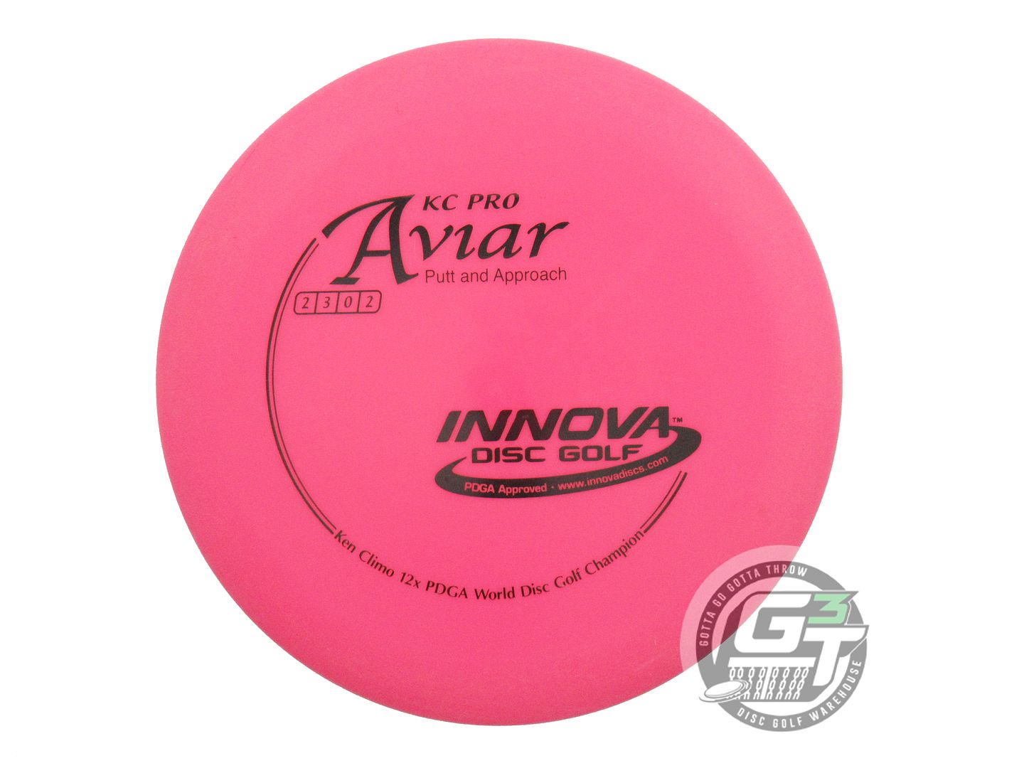 USED Innova KC Pro Aviar 175g Pink Black Stamp Putter Golf Disc