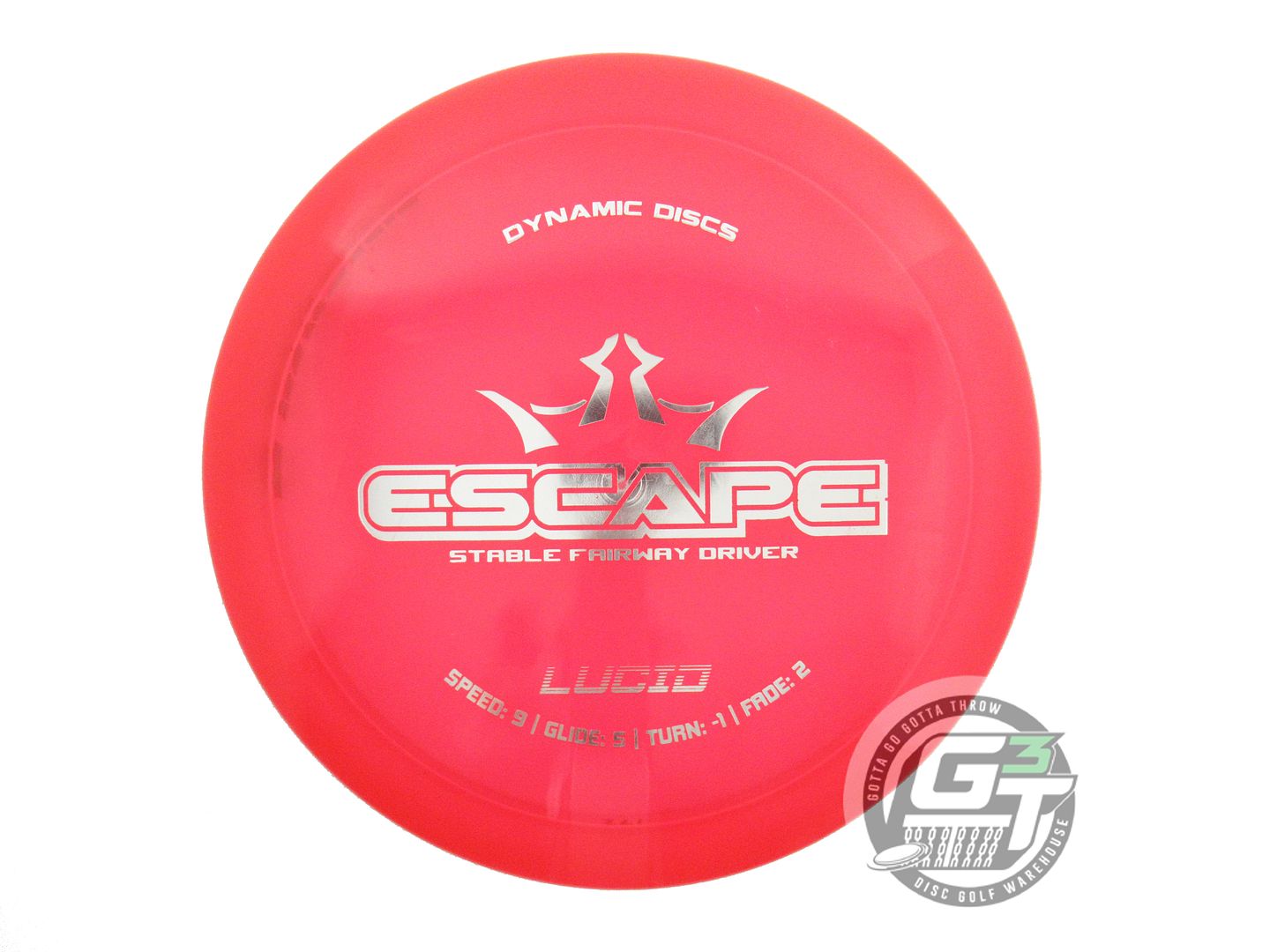 USED Dynamic Discs Lucid Escape 171g Red Silver Foil Fairway Driver Golf Disc