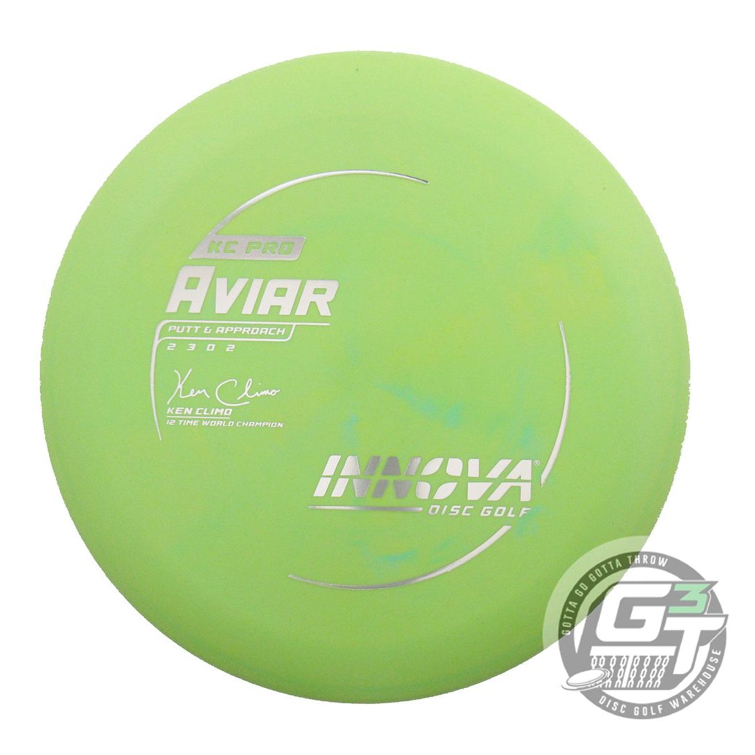 USED Innova KC Pro Aviar 172g Olive Silver Foil Putter Golf Disc