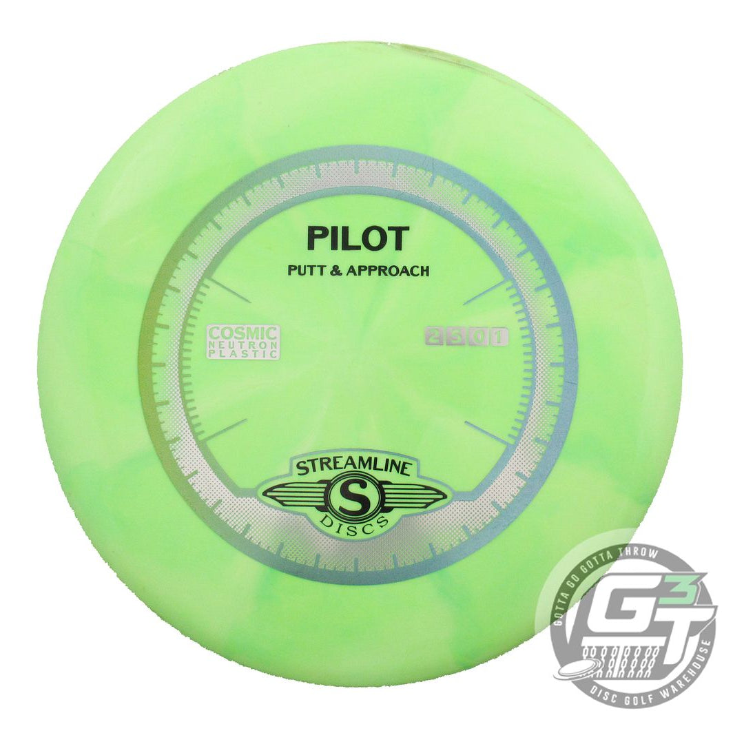 USED Streamline Discs Cosmic Neutron Pilot 173g Lime Green Putter Golf Disc