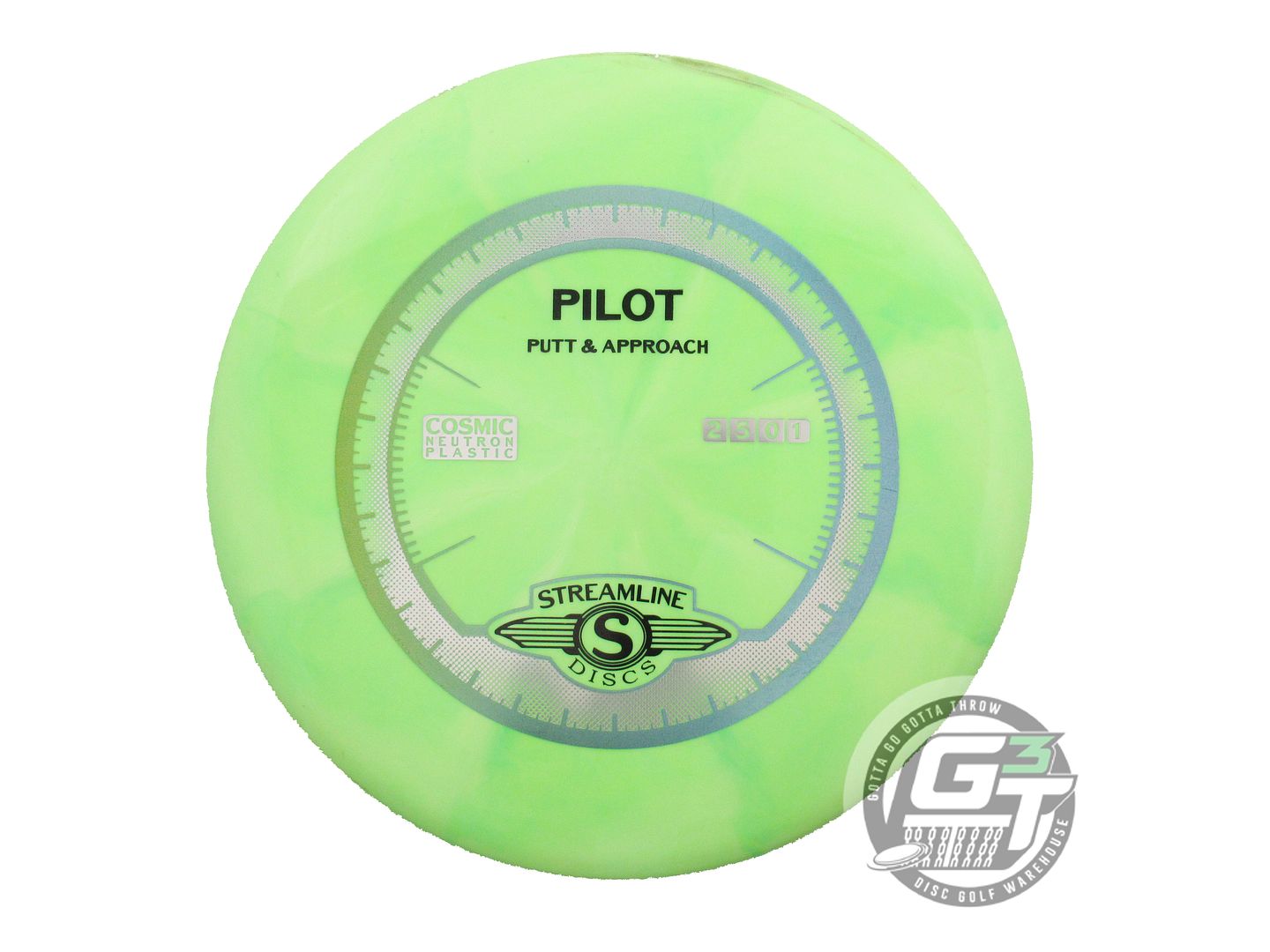 USED Streamline Discs Cosmic Neutron Pilot 173g Lime Green Putter Golf Disc